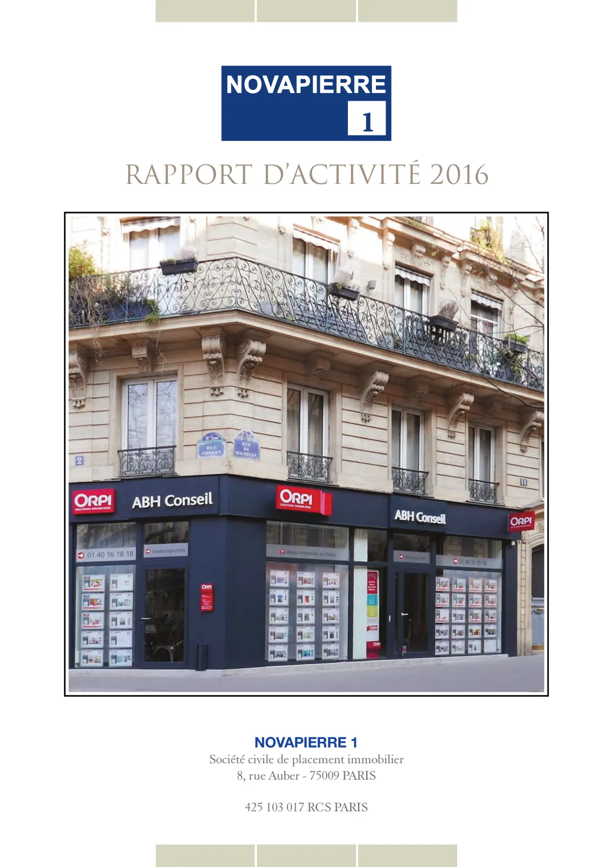 Rapport annuel - 2016