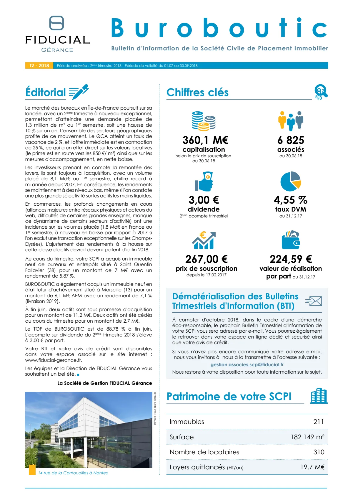 Bulletin trimestriel - 2ème trimestre 2018