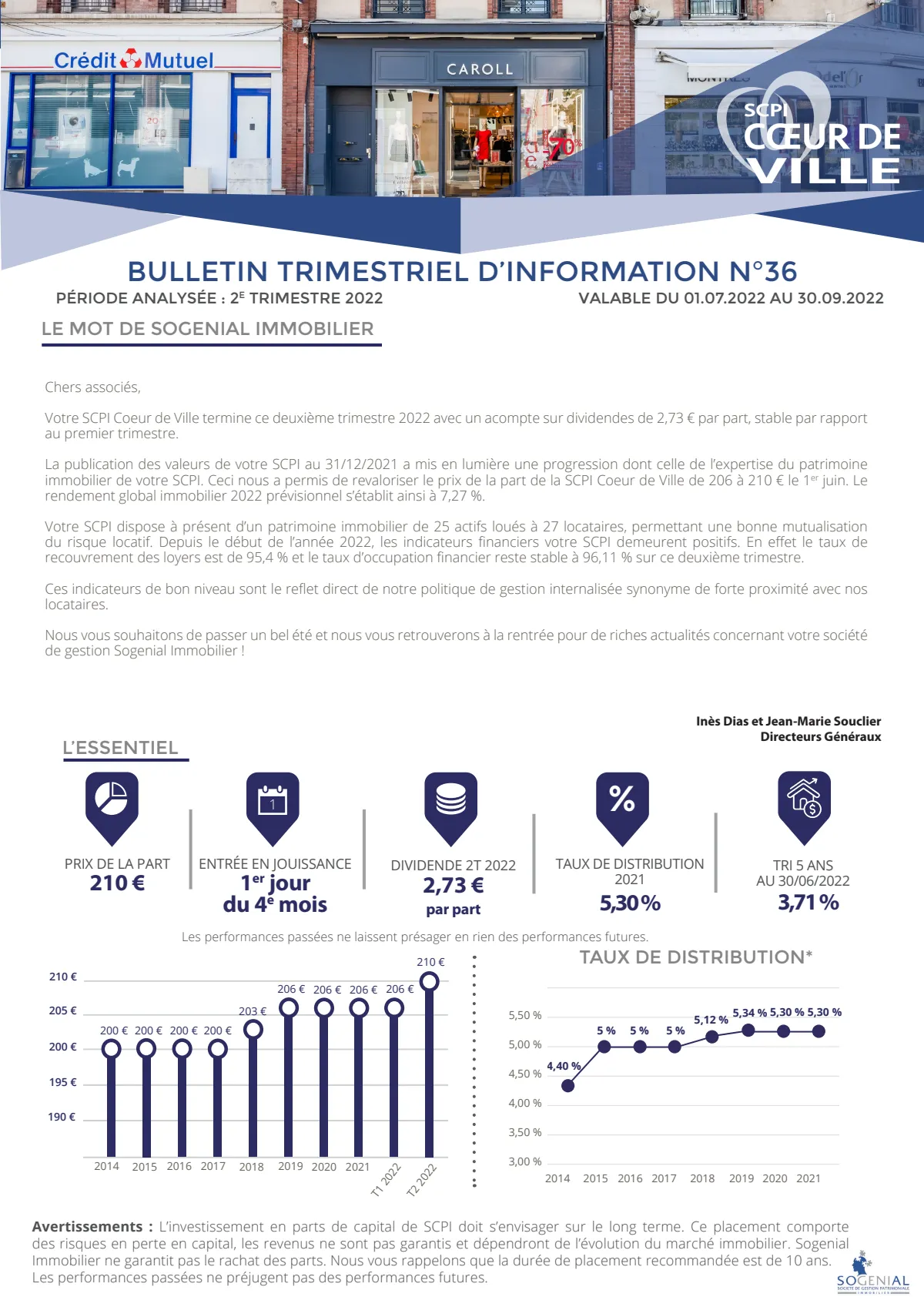 Bulletin trimestriel - 2ème trimestre 2022