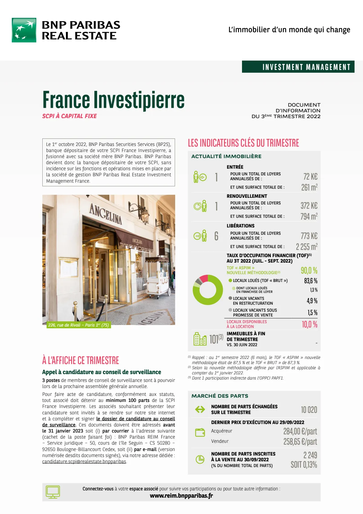 Bulletin trimestriel - 3ème trimestre 2022