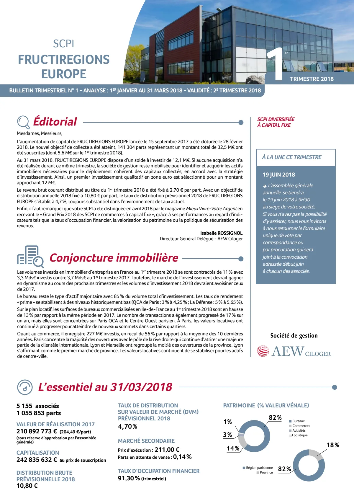 Bulletin trimestriel - 1er trimestre 2018