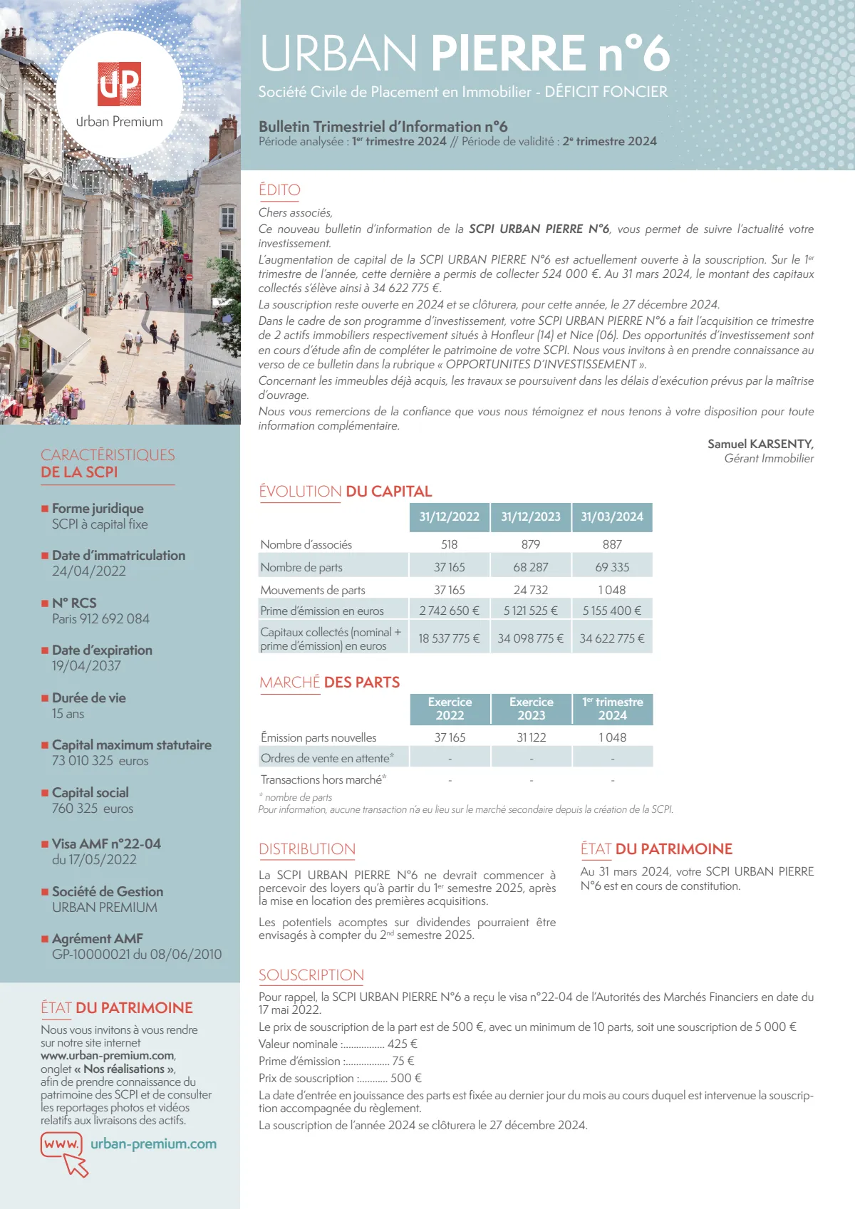 Bulletin trimestriel - 1er trimestre 2024