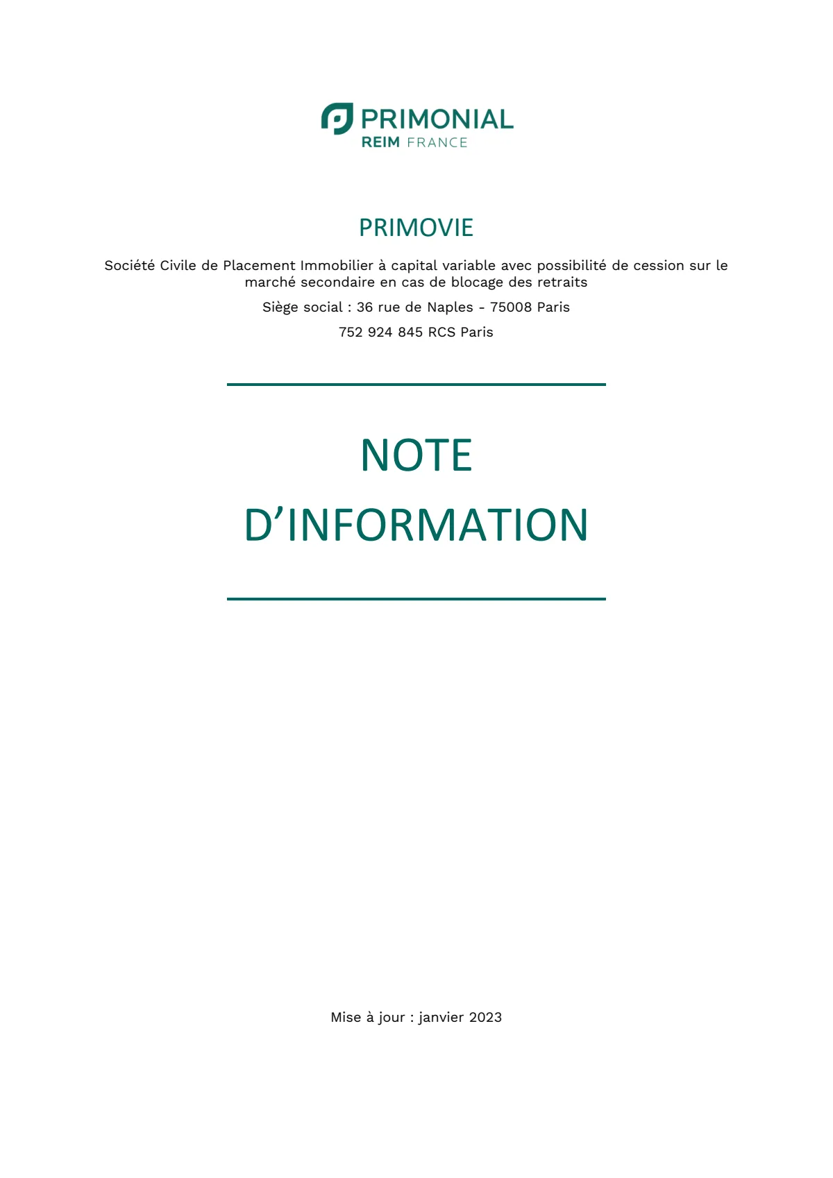 Note d'information - 2023