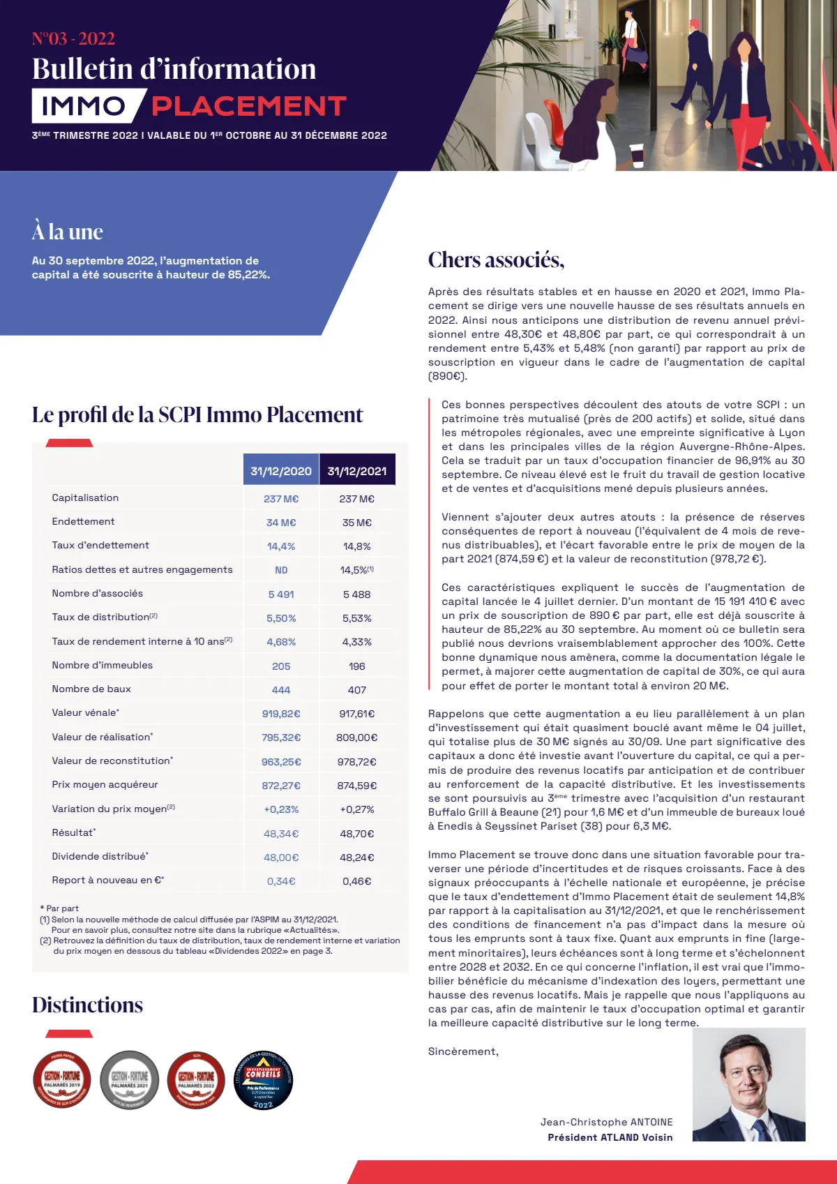 Bulletin trimestriel - 3ème trimestre 2022