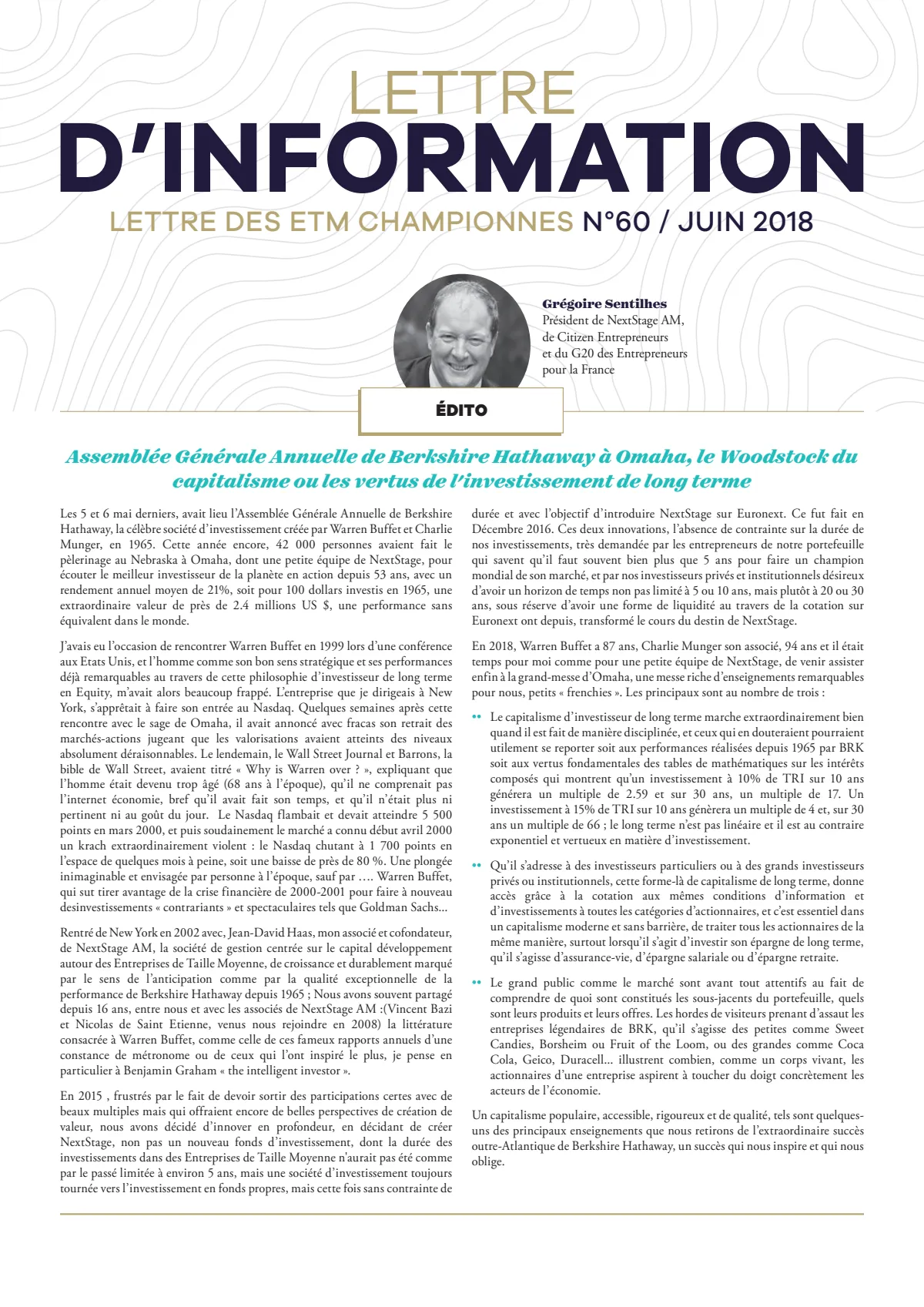 Lettre d'information n°60