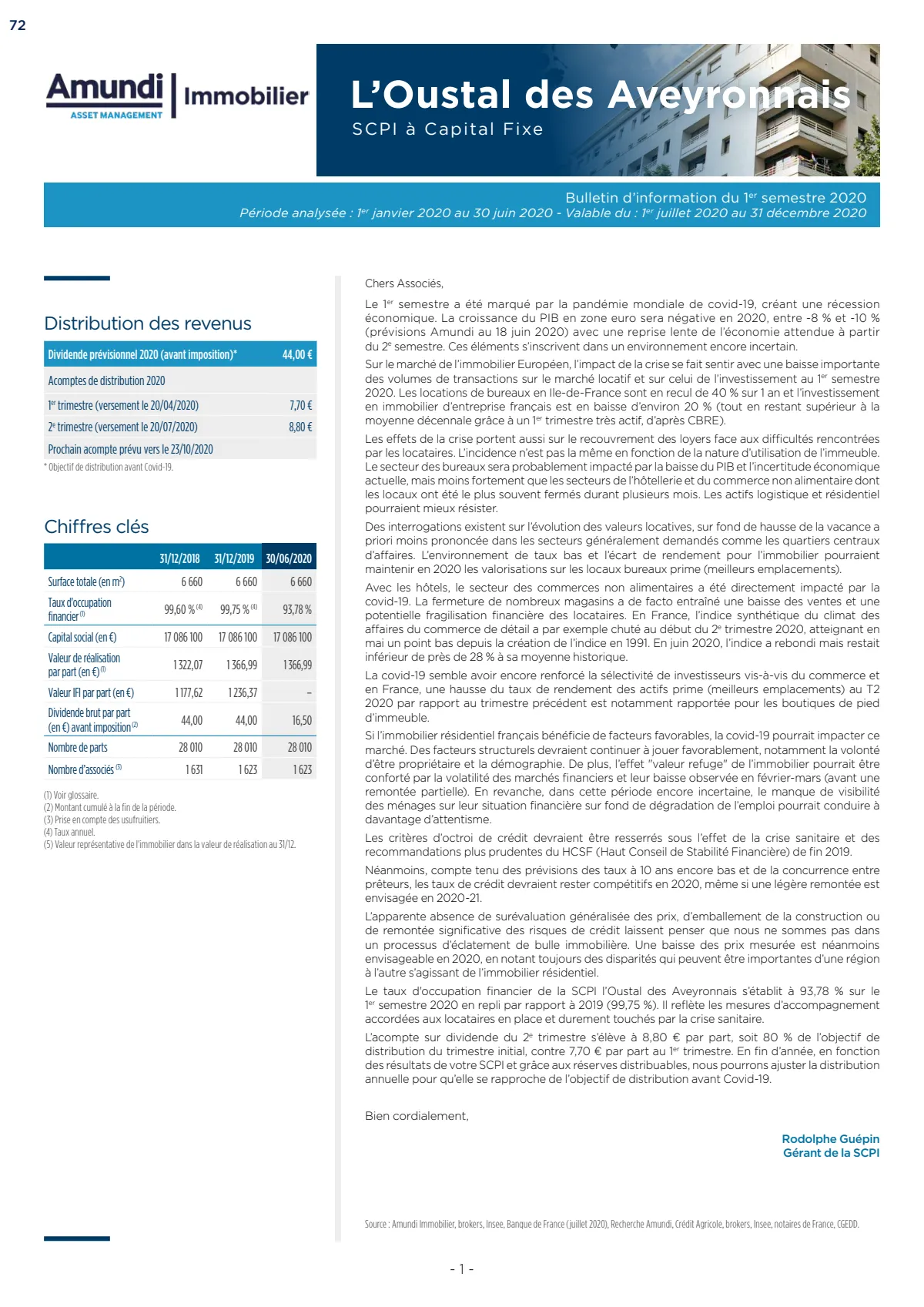 Bulletin trimestriel - 3ème trimestre 2019