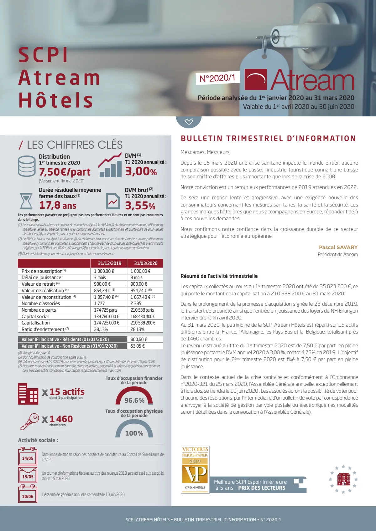 Bulletin trimestriel - 1er trimestre 2020