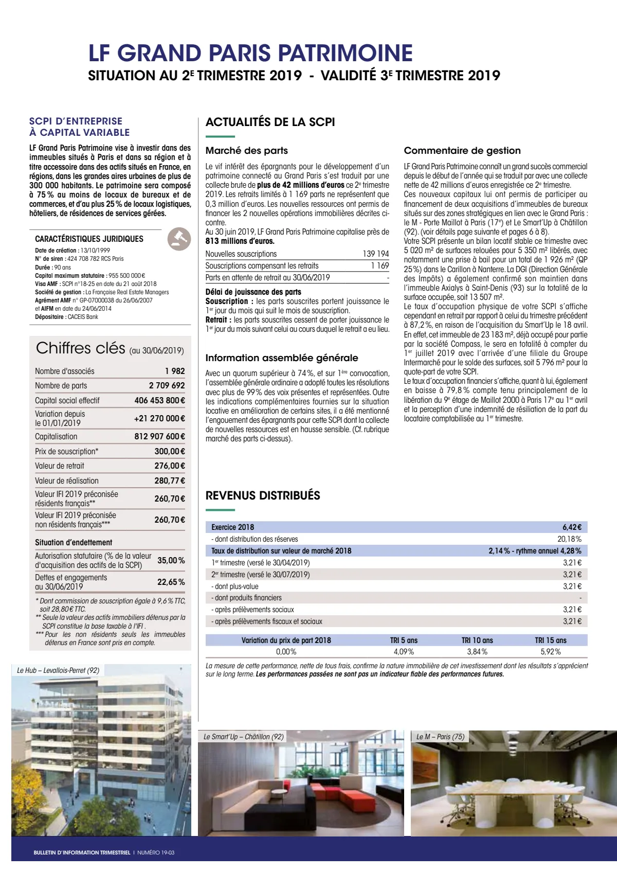 Bulletin trimestriel - 2ème trimestre 2019