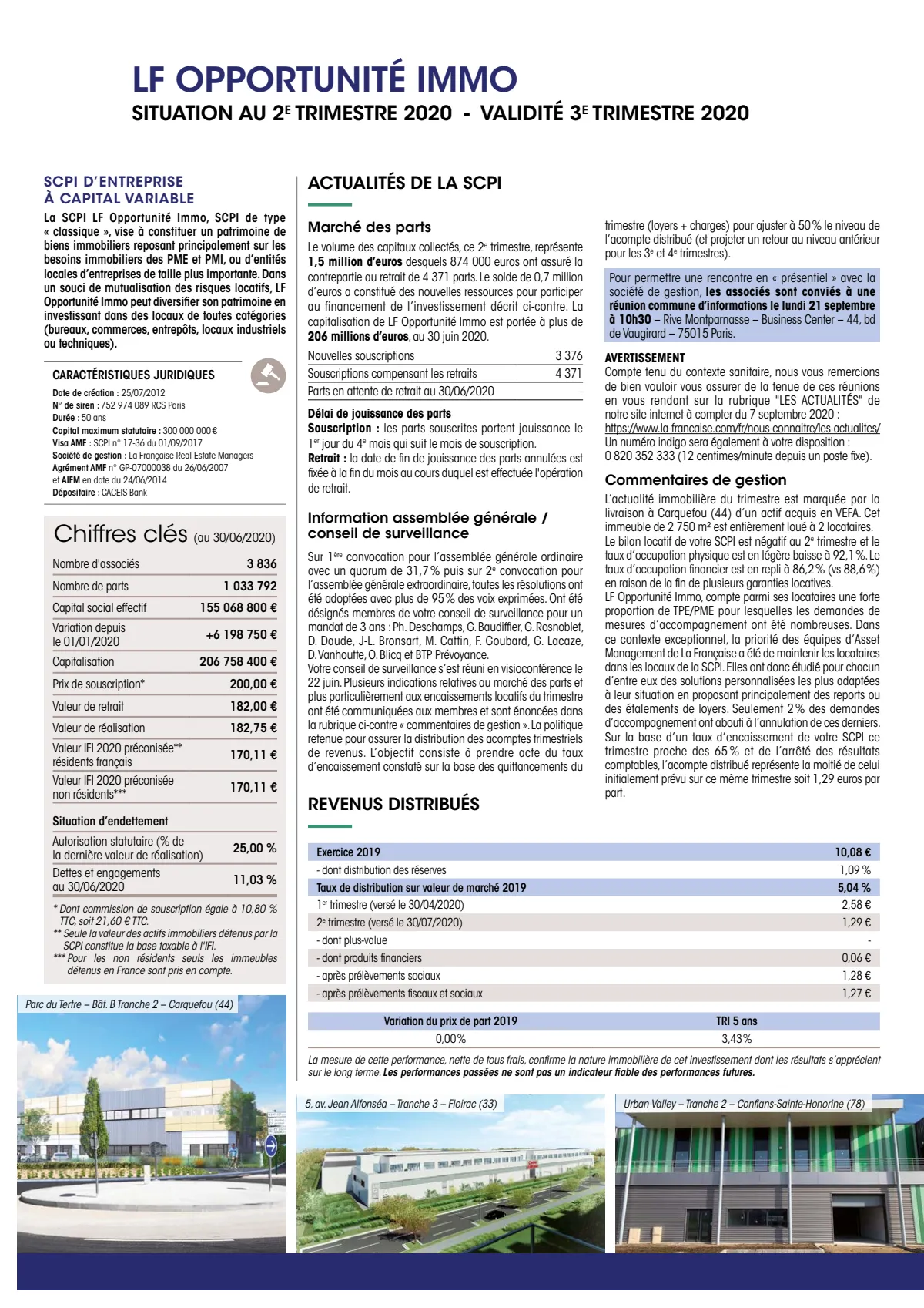 Bulletin trimestriel - 2ème trimestre 2020