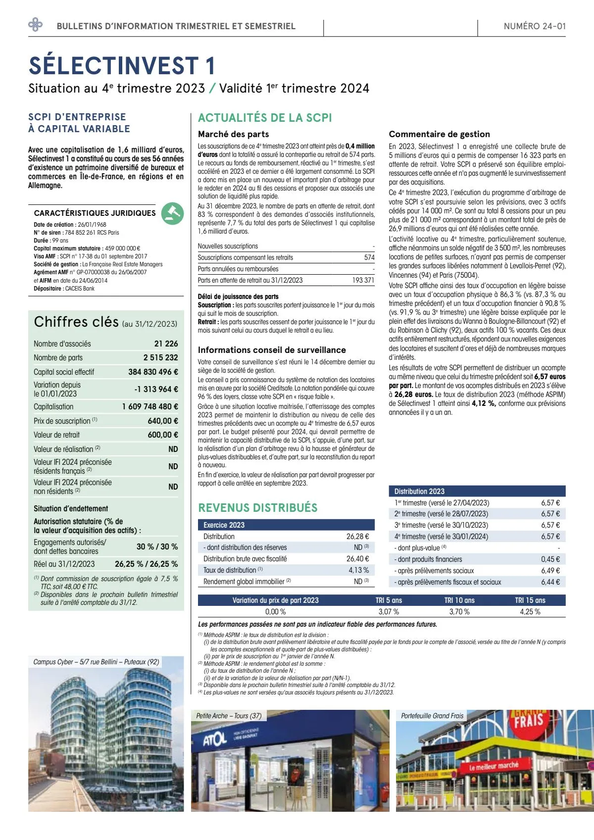 Bulletin trimestriel - 4ème trimestre 2023