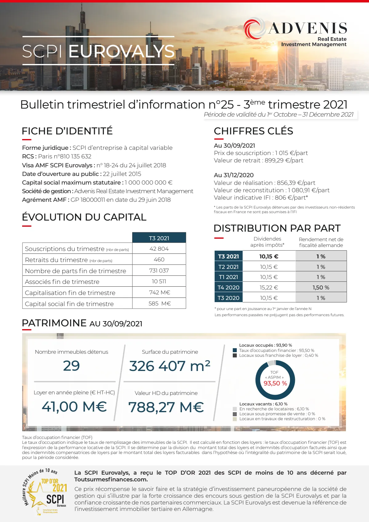 Bulletin trimestriel - 3ème trimestre 2021