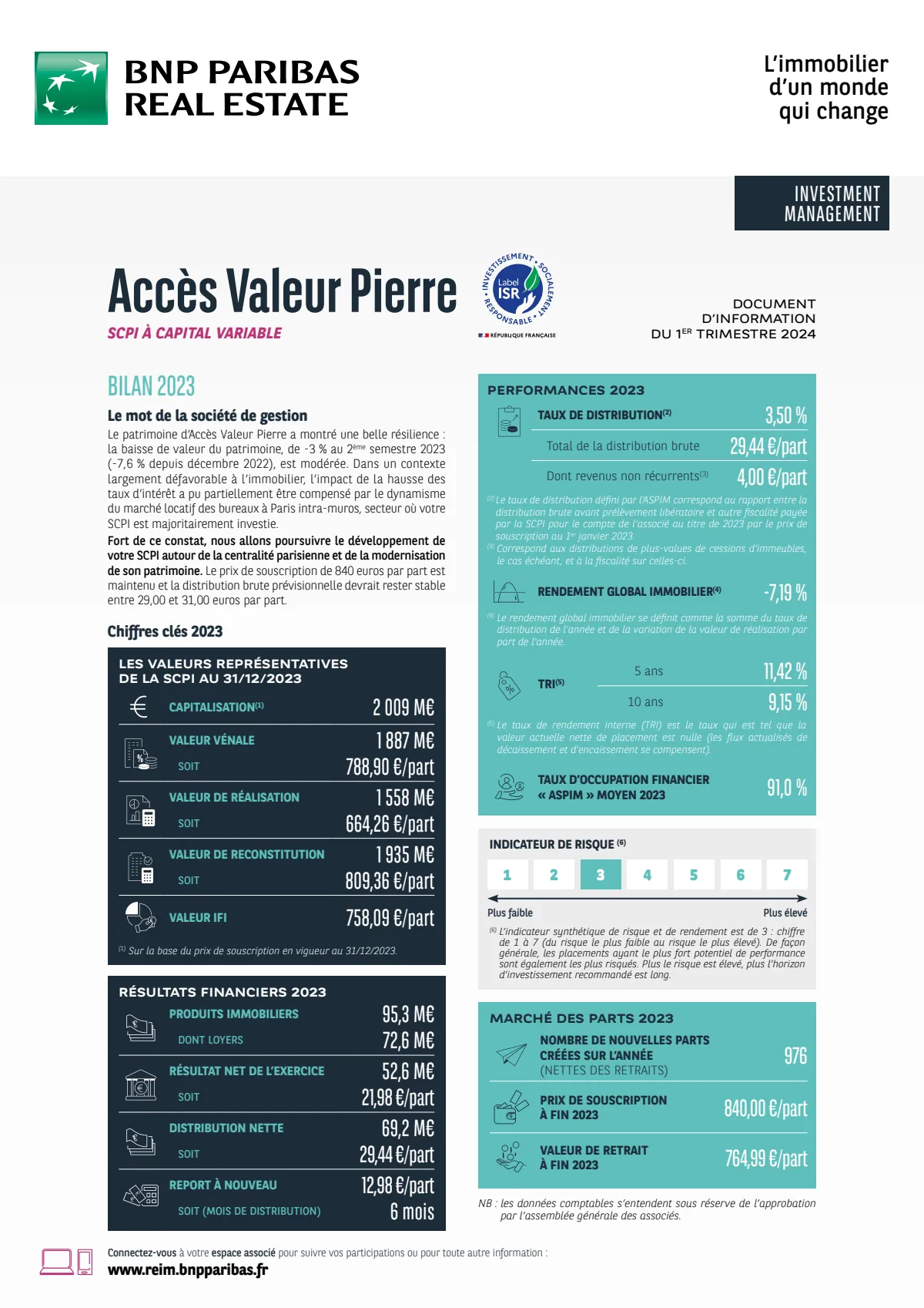 Bulletin trimestriel - 1er trimestre 2024