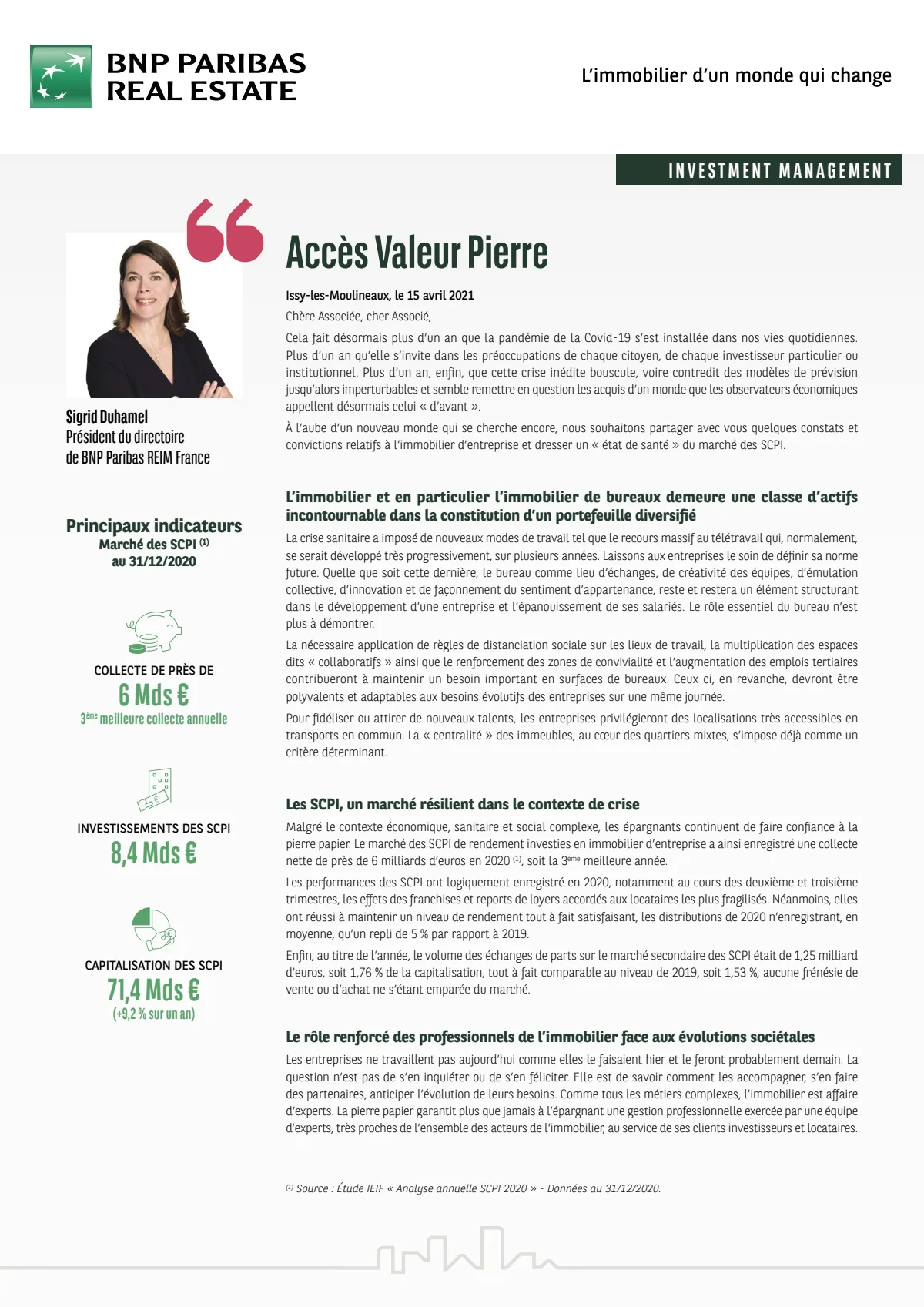 Bulletin trimestriel - 1er trimestre 2021