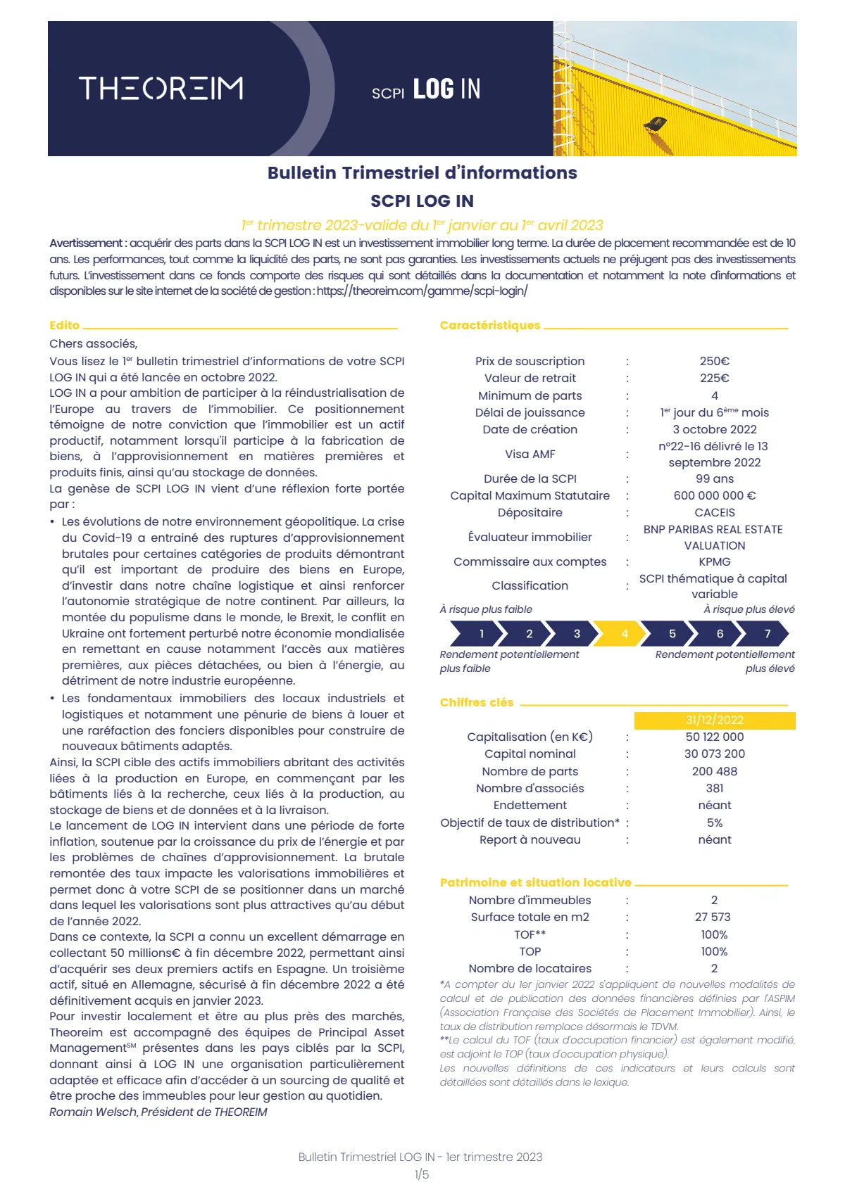 Bulletin trimestriel - 1er  trimestre 2024