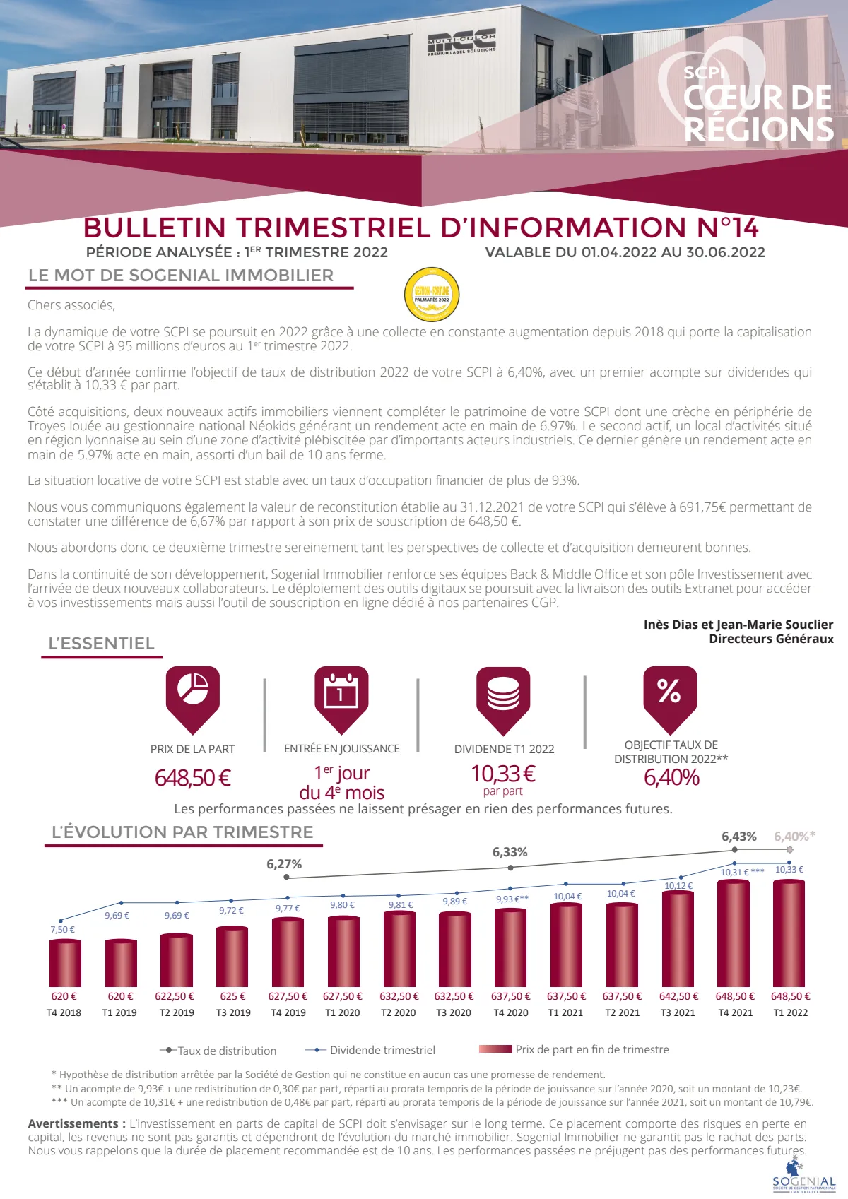 Bulletin trimestriel - 1er trimestre 2022