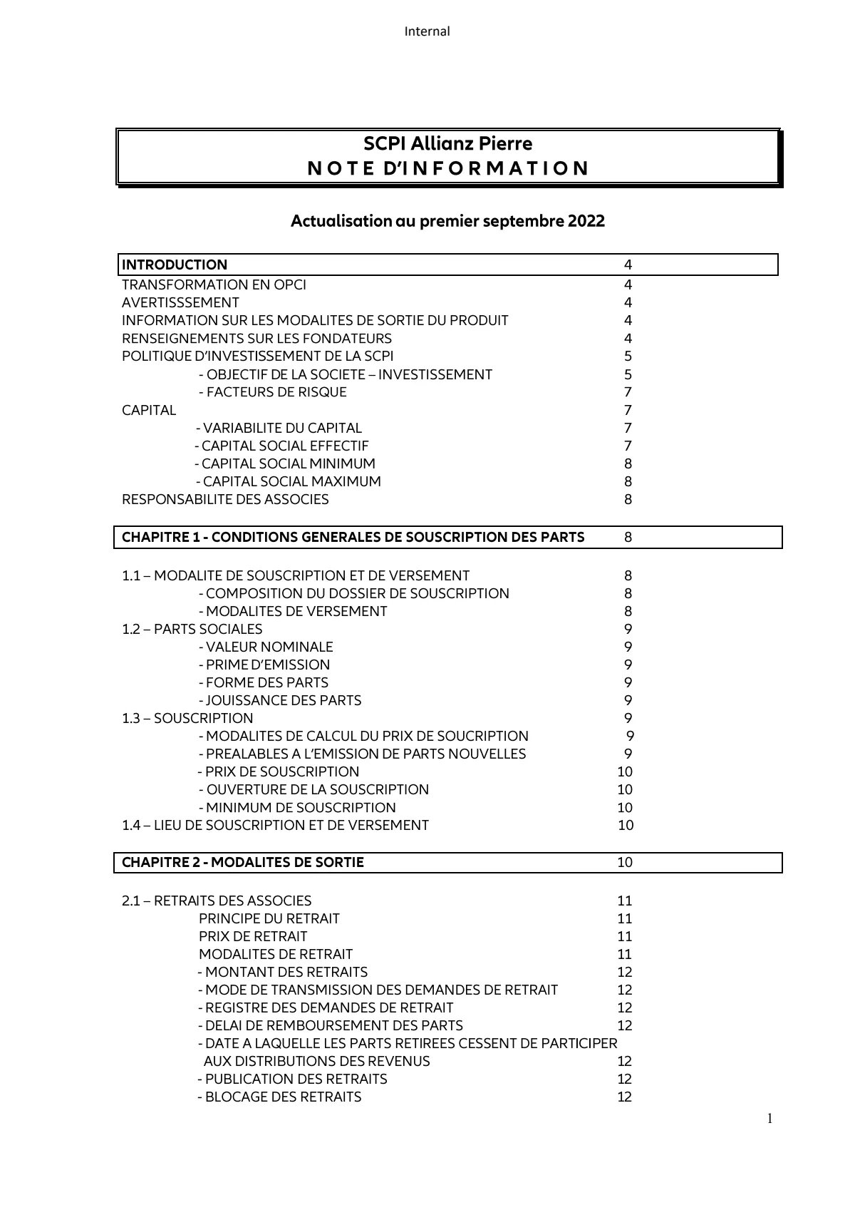 Note d'information - 2022