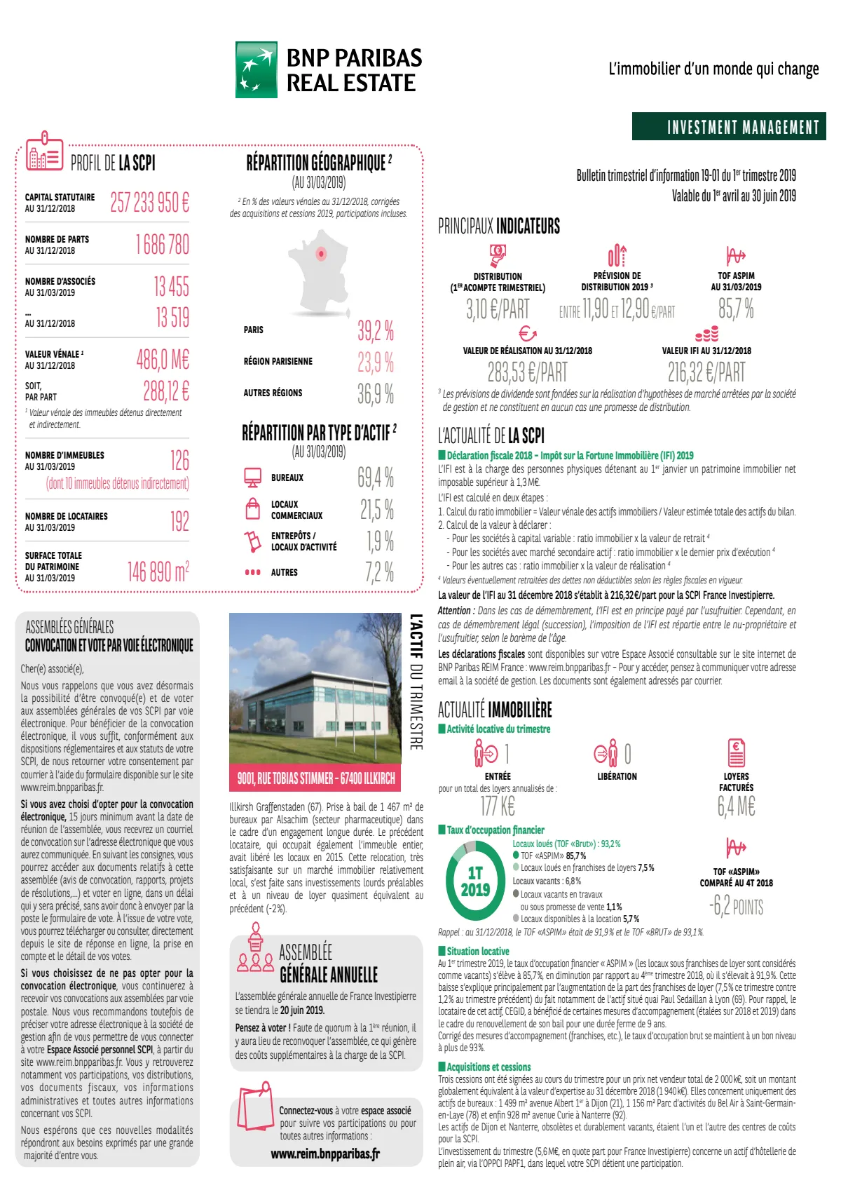 Bulletin trimestriel - 1er trimestre 2019