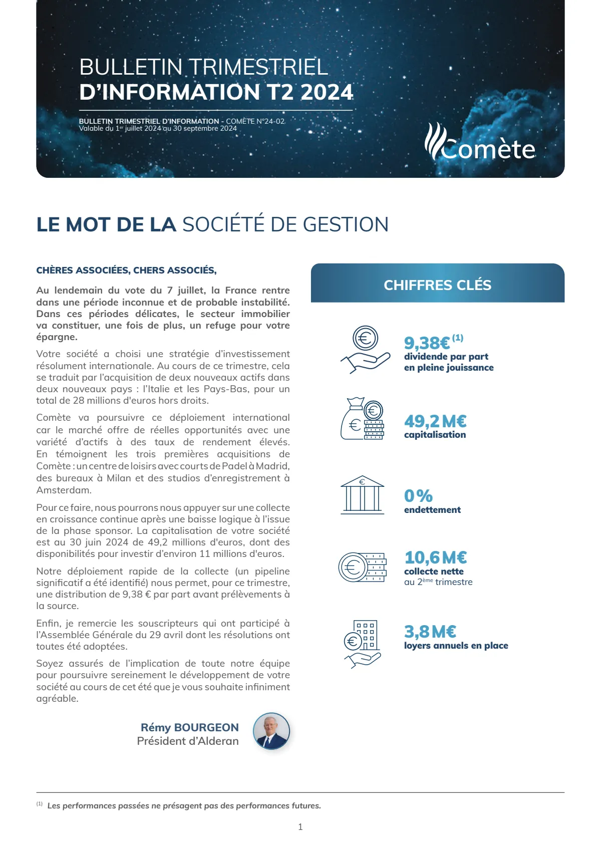 Bulletin trimestriel - 2ème trimestre 2024