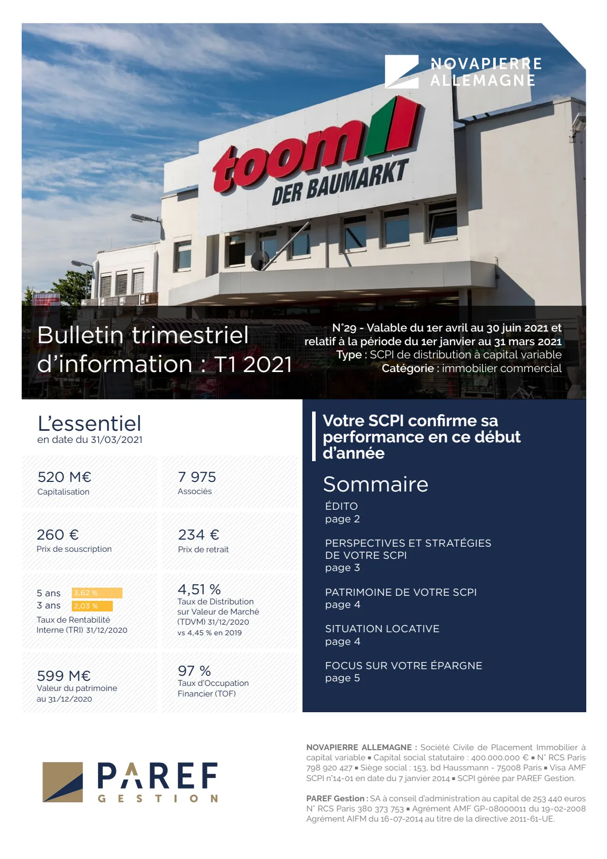 Bulletin trimestriel - 1er trimestre 2021