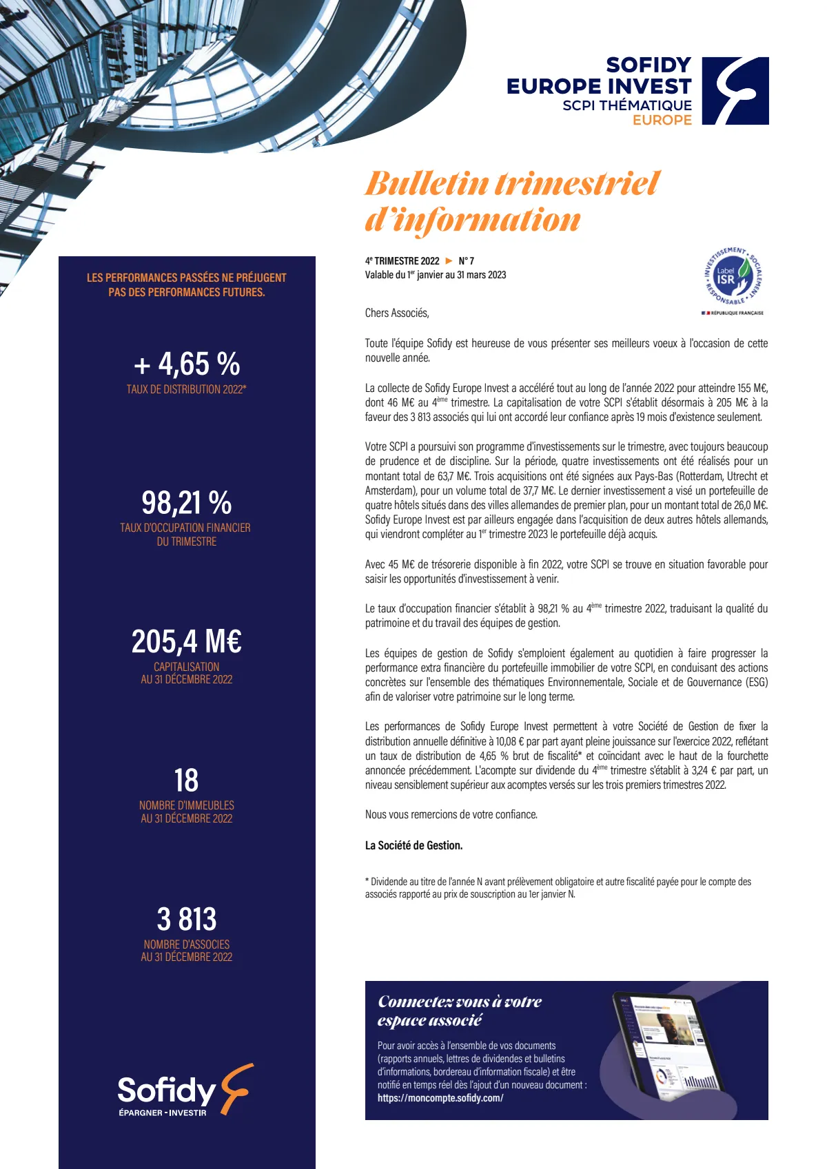 Bulletin trimestriel - 4ème trimestre 2022