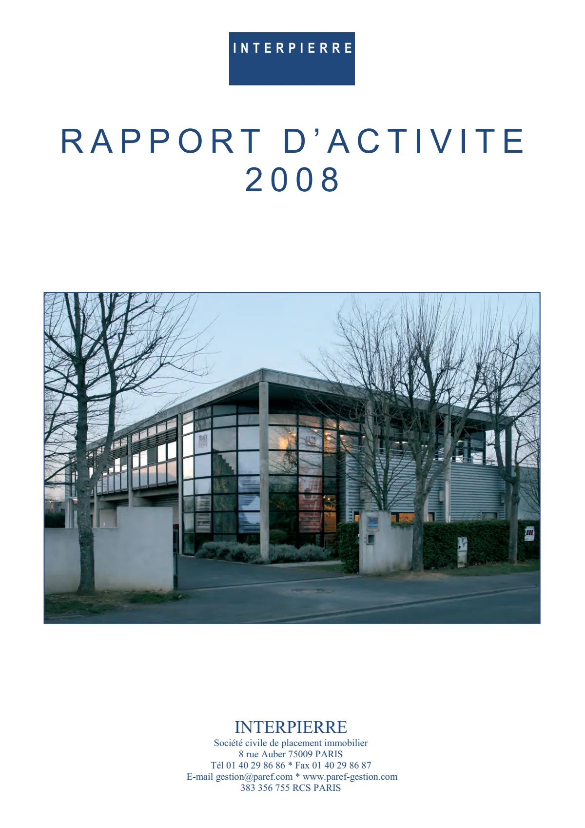 Rapport annuel - 2008