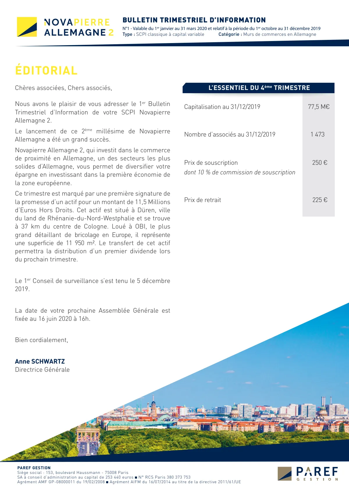 Bulletin trimestriel - 4ème trimestre 2019