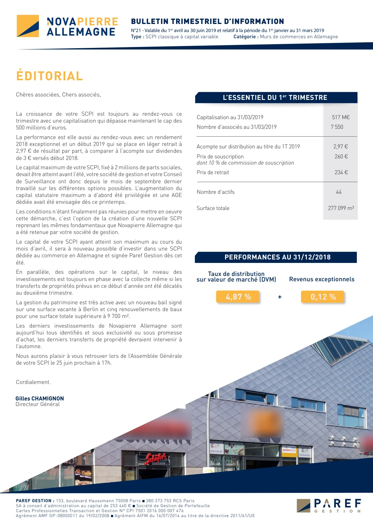 Bulletin trimestriel - 1er trimestre 2019