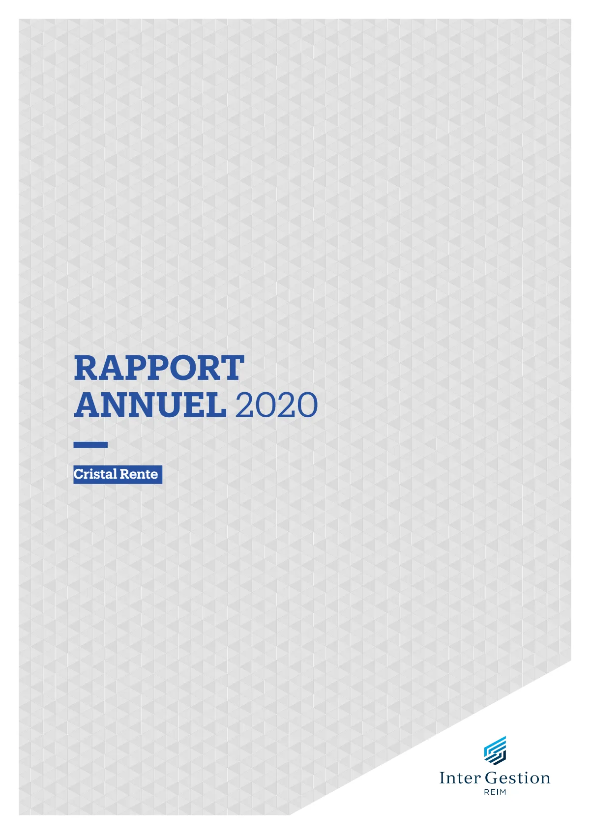 Rapport annuel - 2020