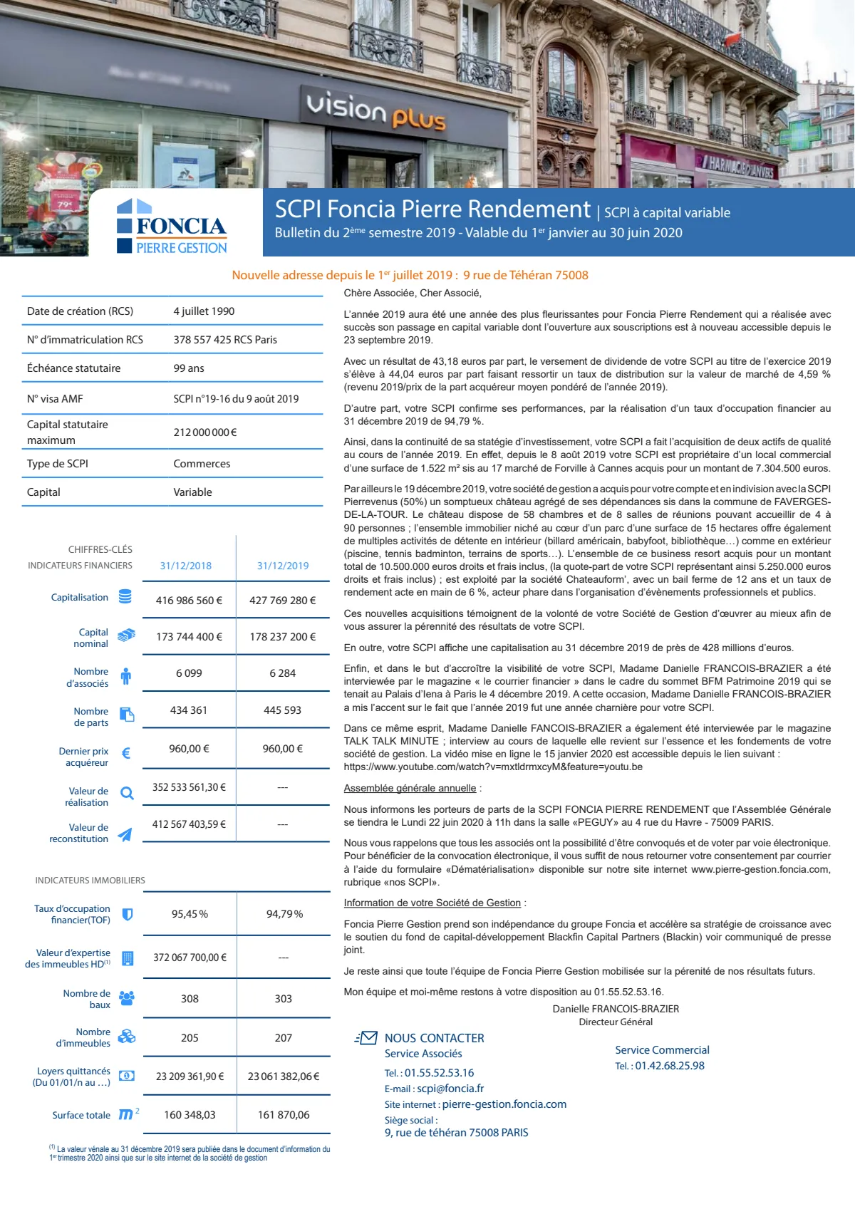 Bulletin trimestriel - 4ème trimestre 2019