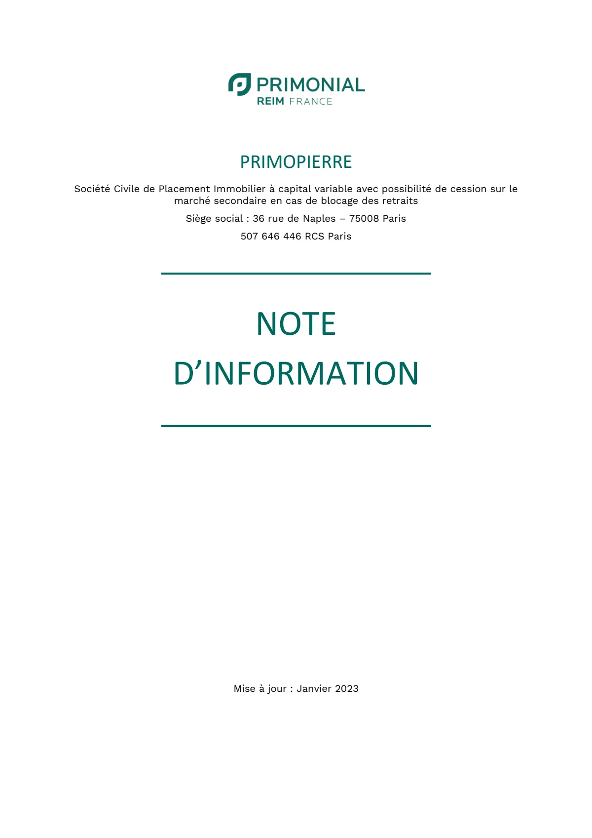 Note d'information - 2023