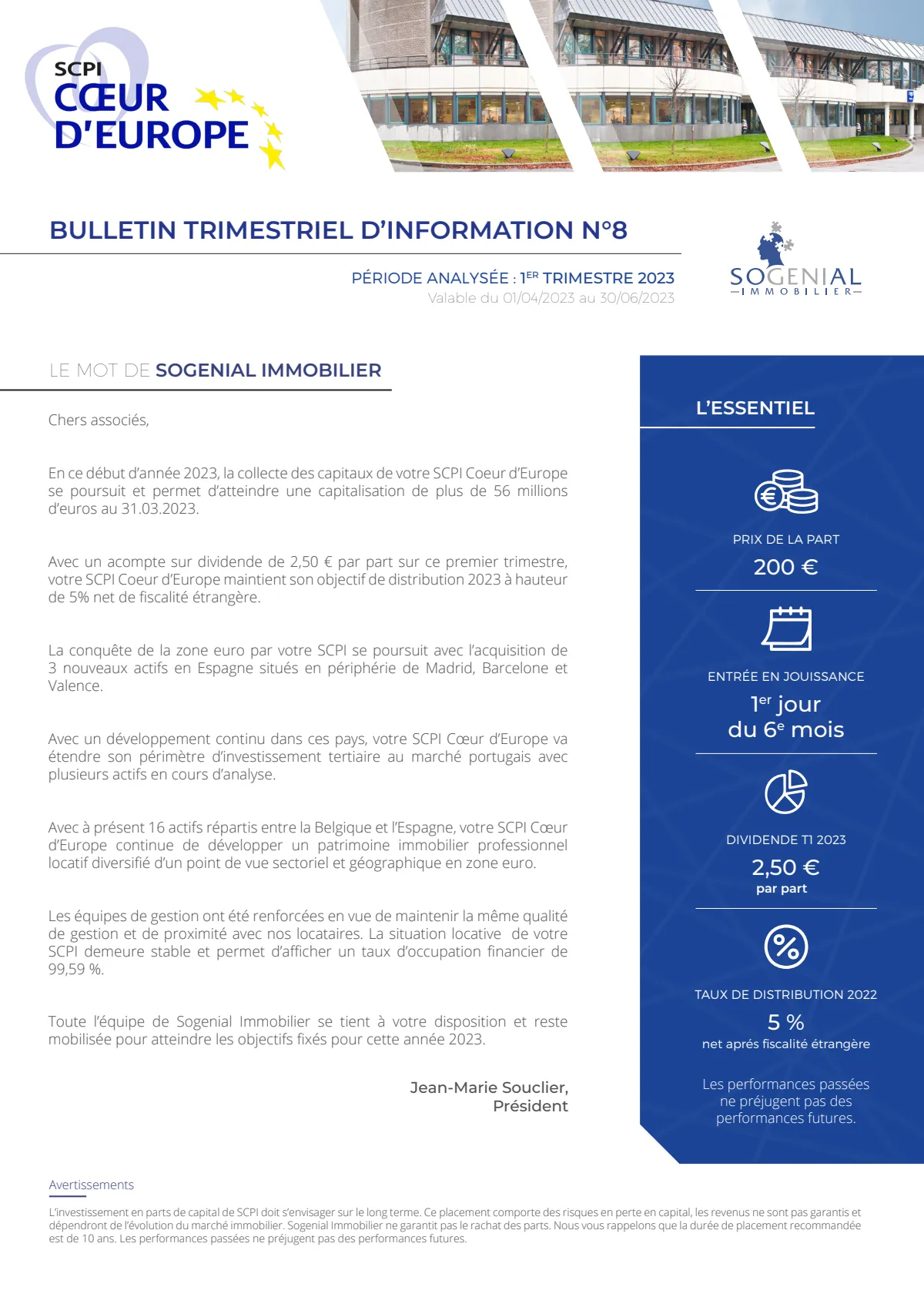 Bulletin trimestriel - 1er trimestre 2024