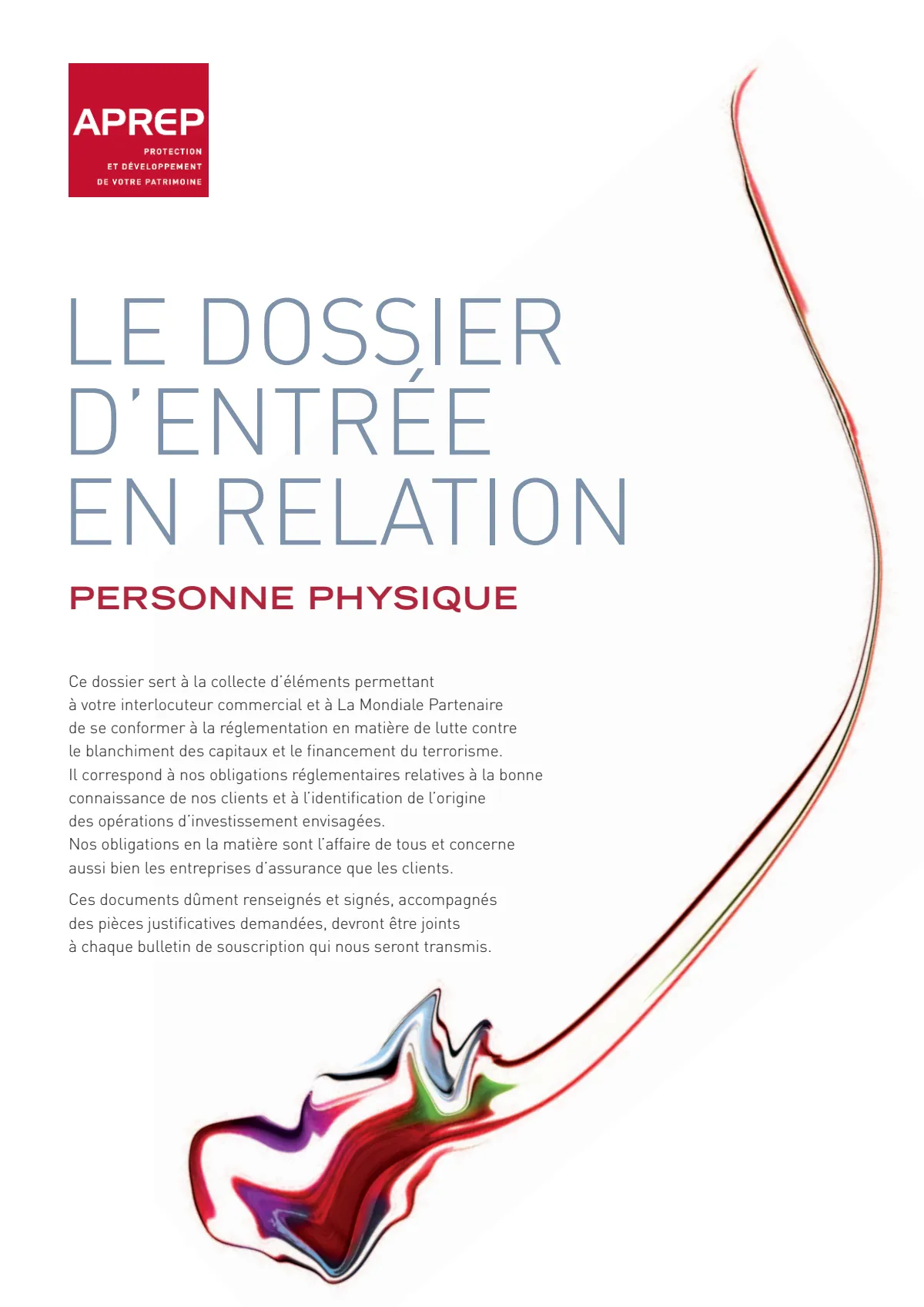 Document d'entree en relation APREP