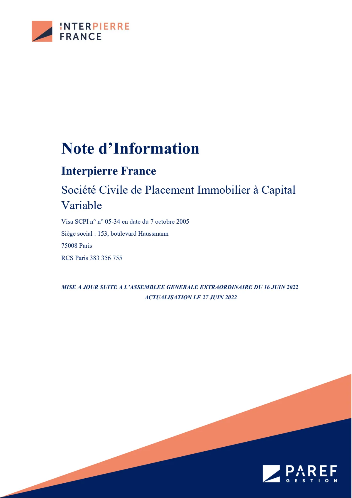 Note d'information - 2022