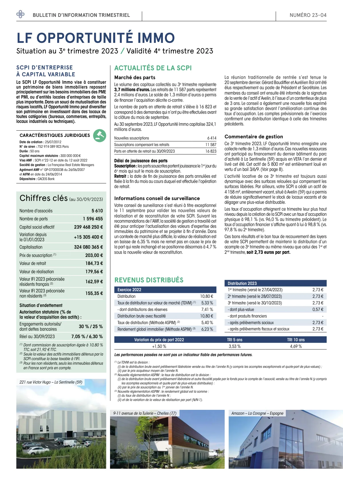 Bulletin trimestriel - 3ème trimestre 2023