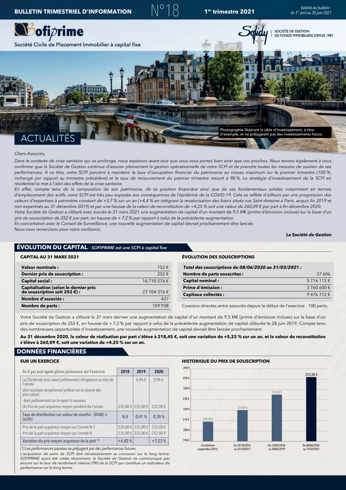 Bulletin trimestriel - 1er trimestre 2021