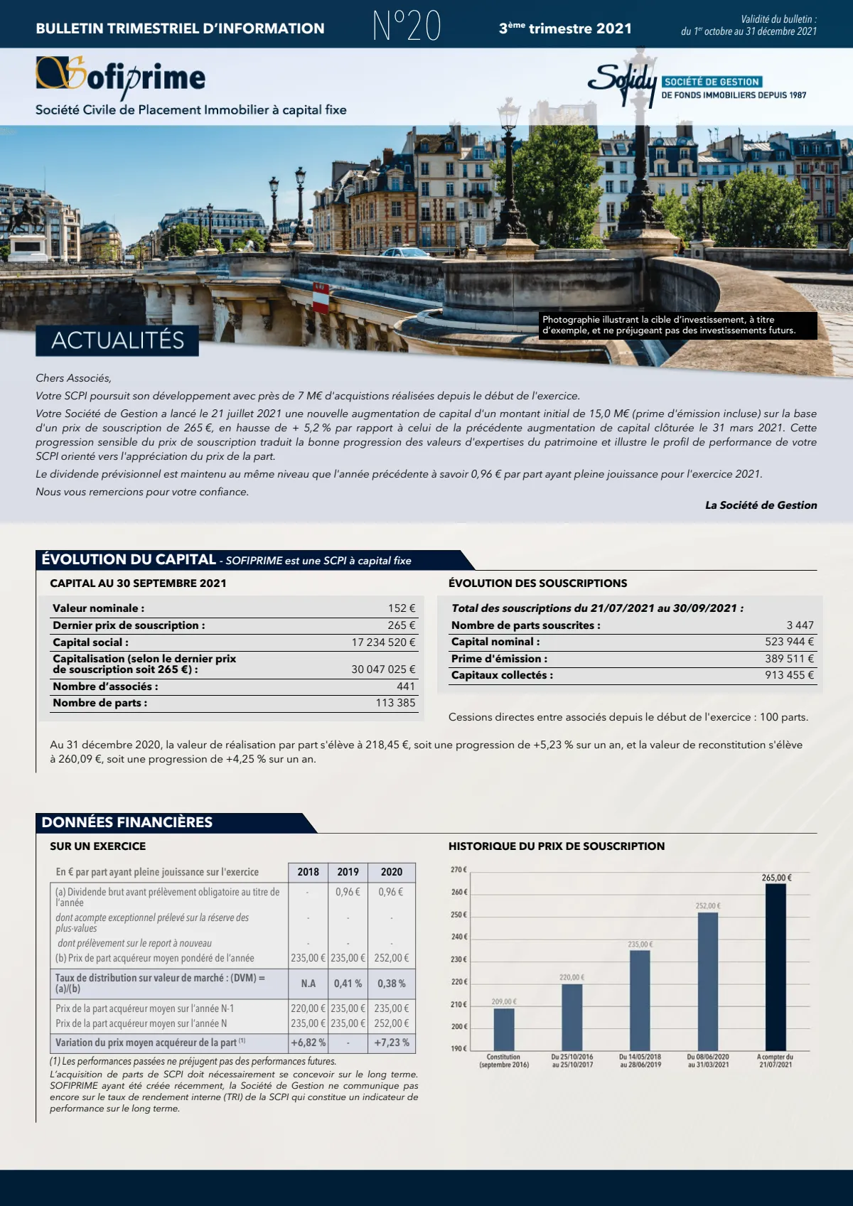 Bulletin trimestriel - 3ème trimestre 2021