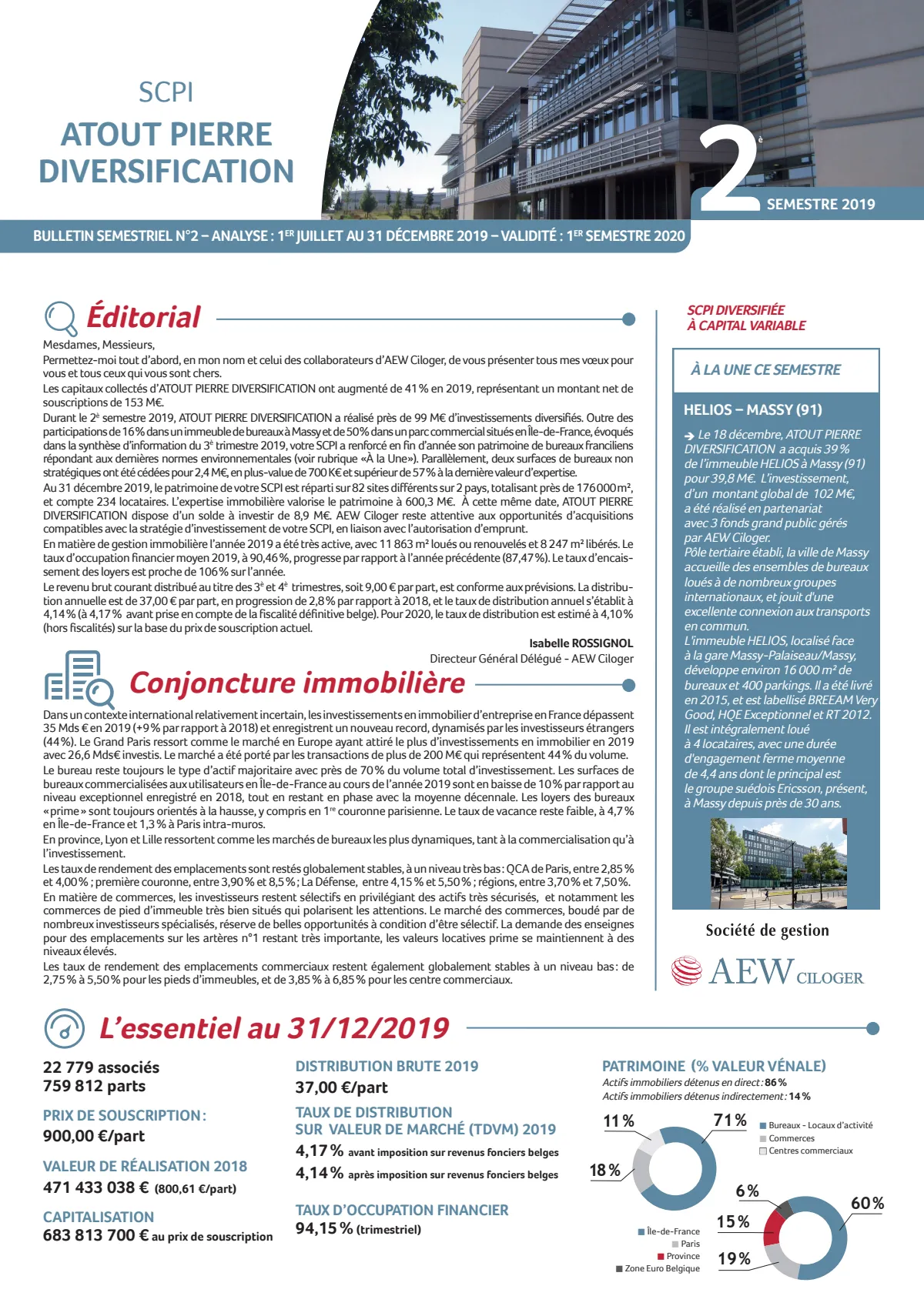 Bulletin semestriel - 2nd semestre 2019