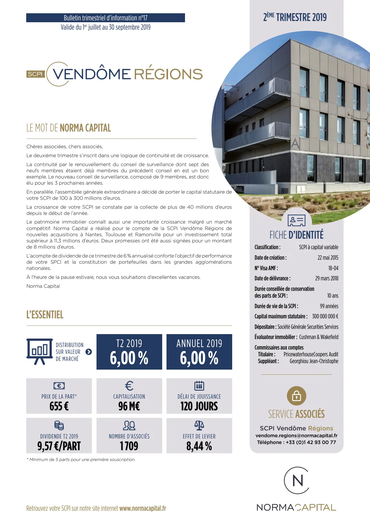 Bulletin trimestriel - 2ème trimestre 2019