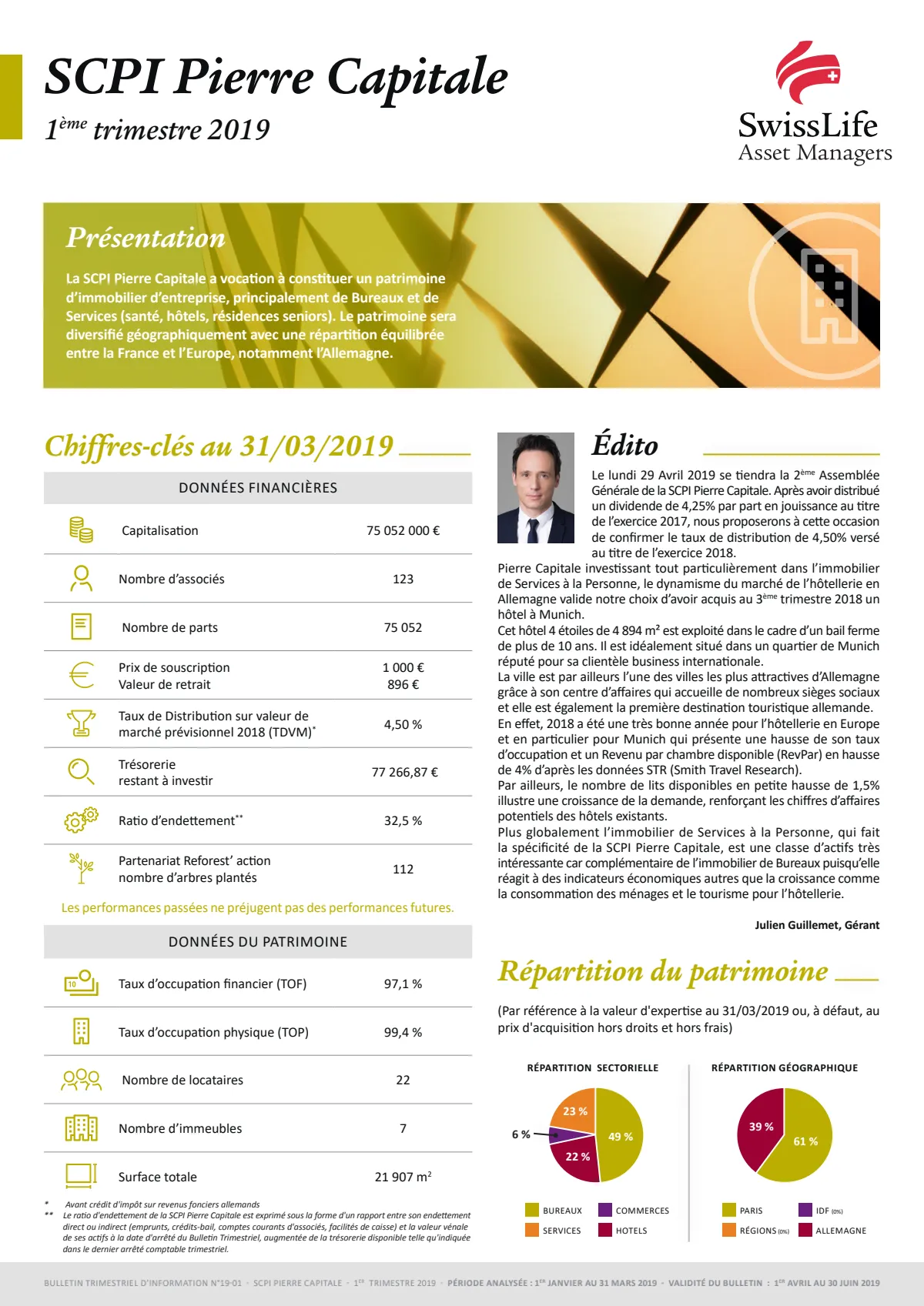 Bulletin trimestriel - 1er trimestre 2019