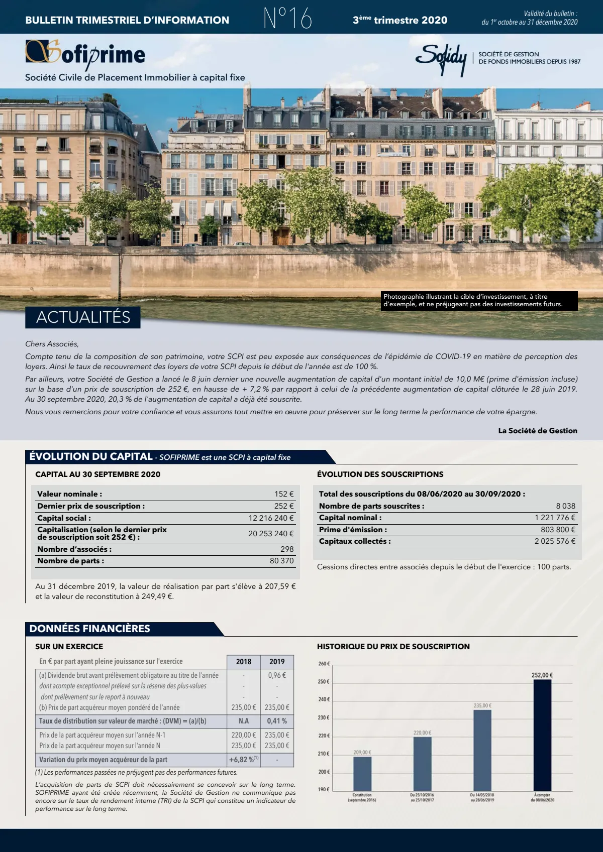 Bulletin trimestriel - 3ème trimestre 2020