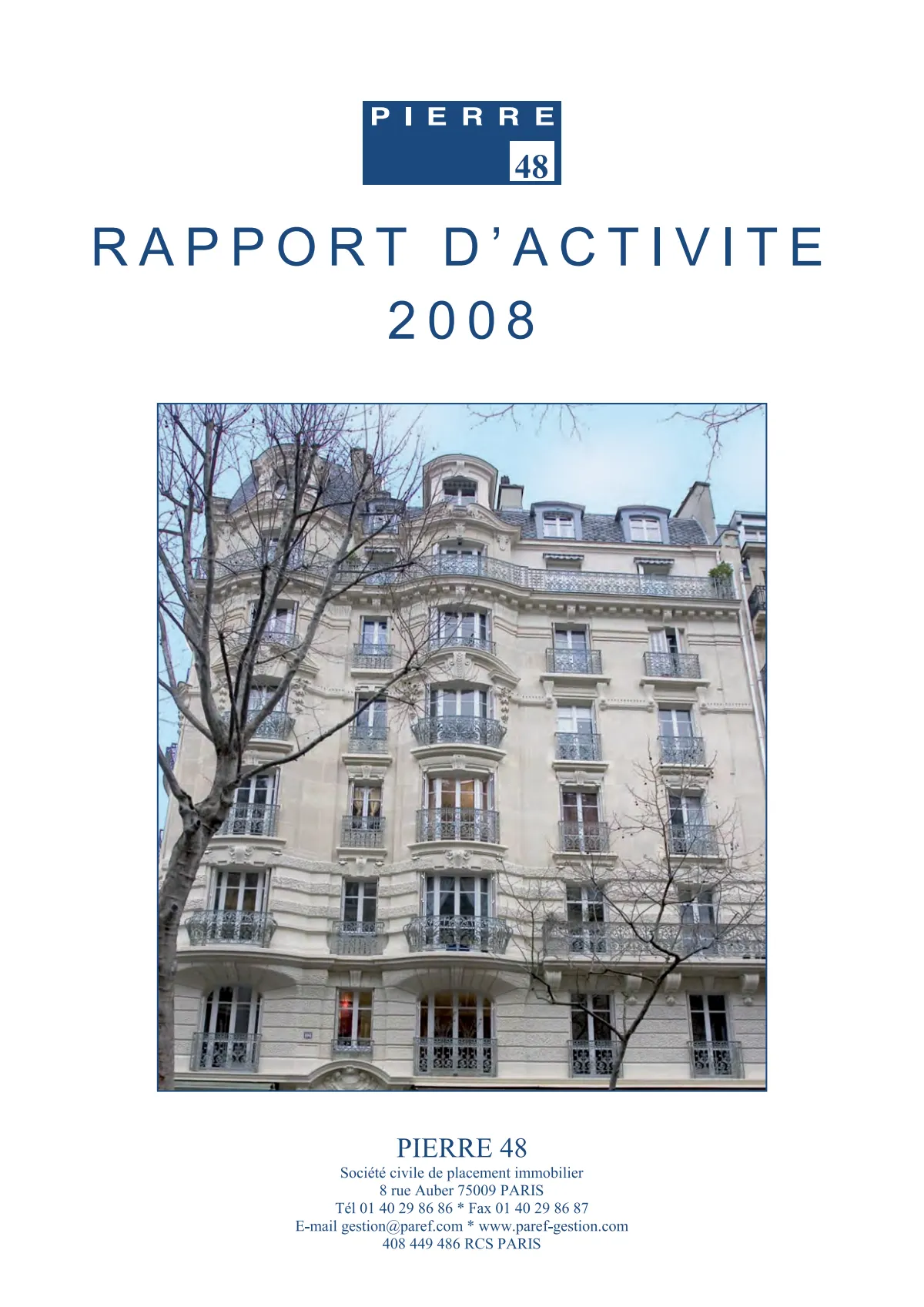 Rapport annuel - 2008