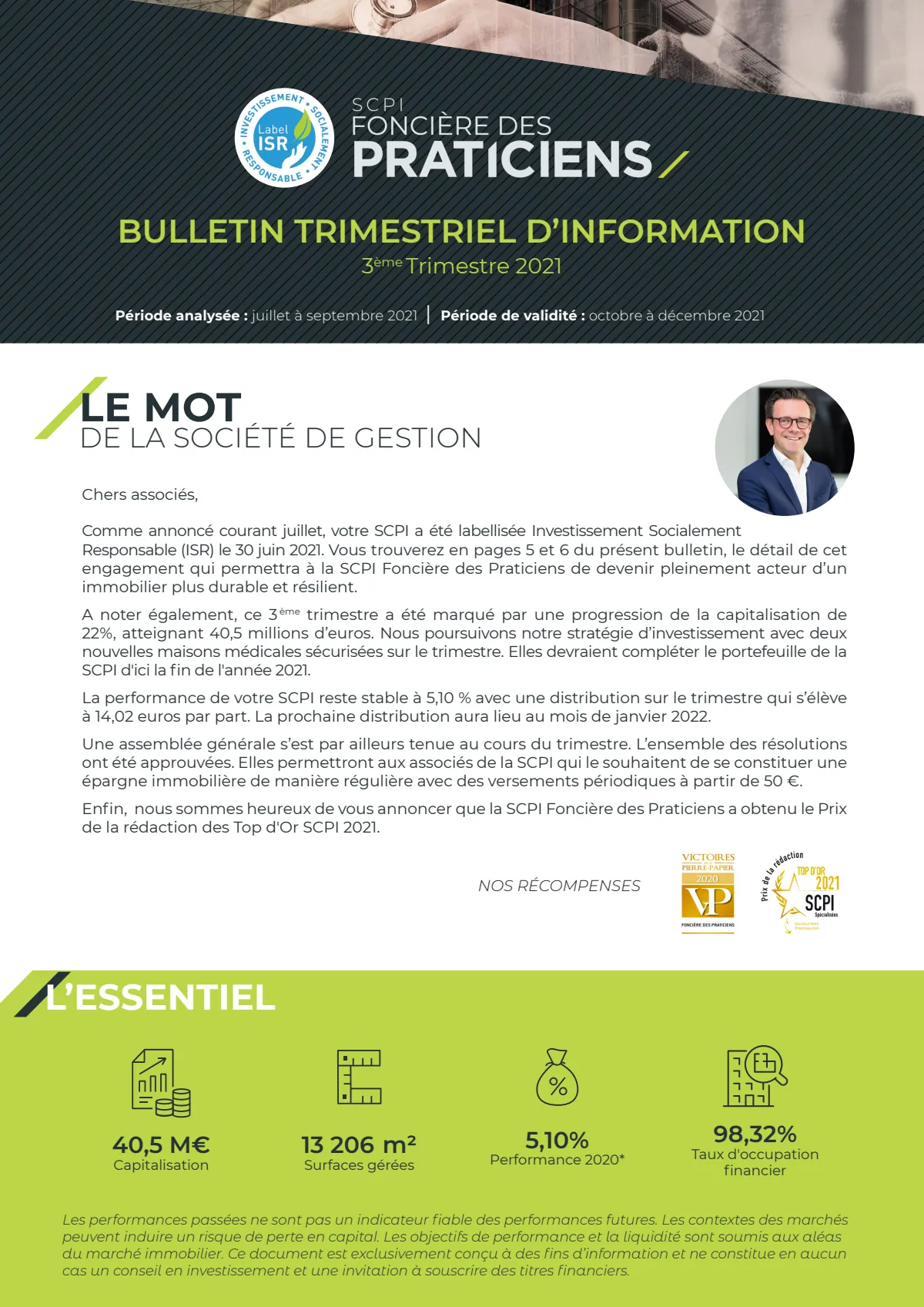 Bulletin trimestriel - 3ème trimestre 2021