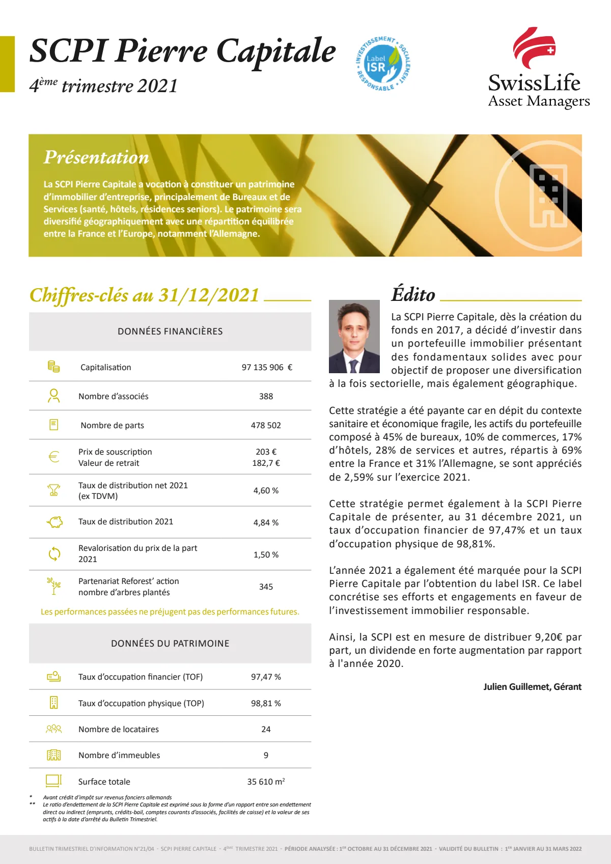 Bulletin trimestriel - 4ème trimestre 2021