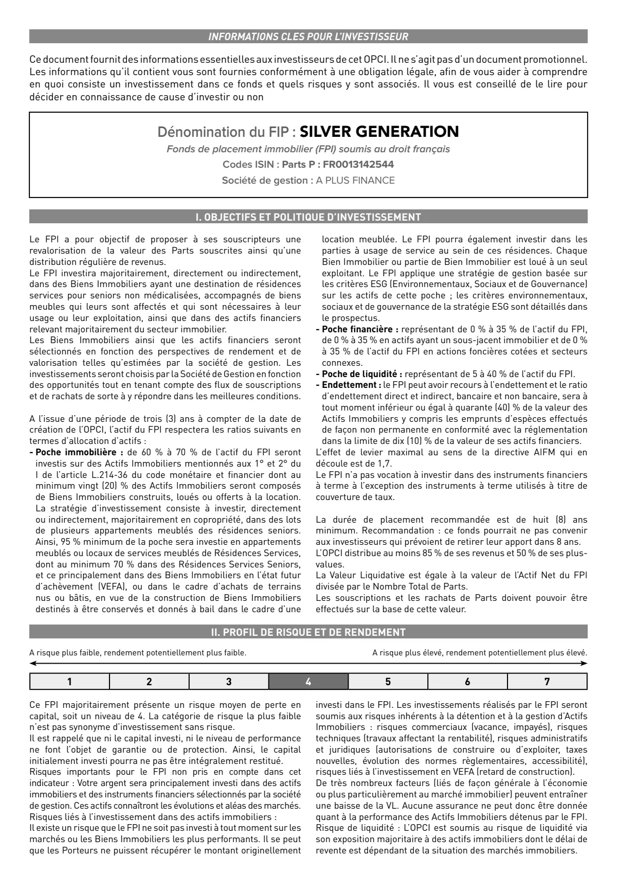 Informations clés (DICI)