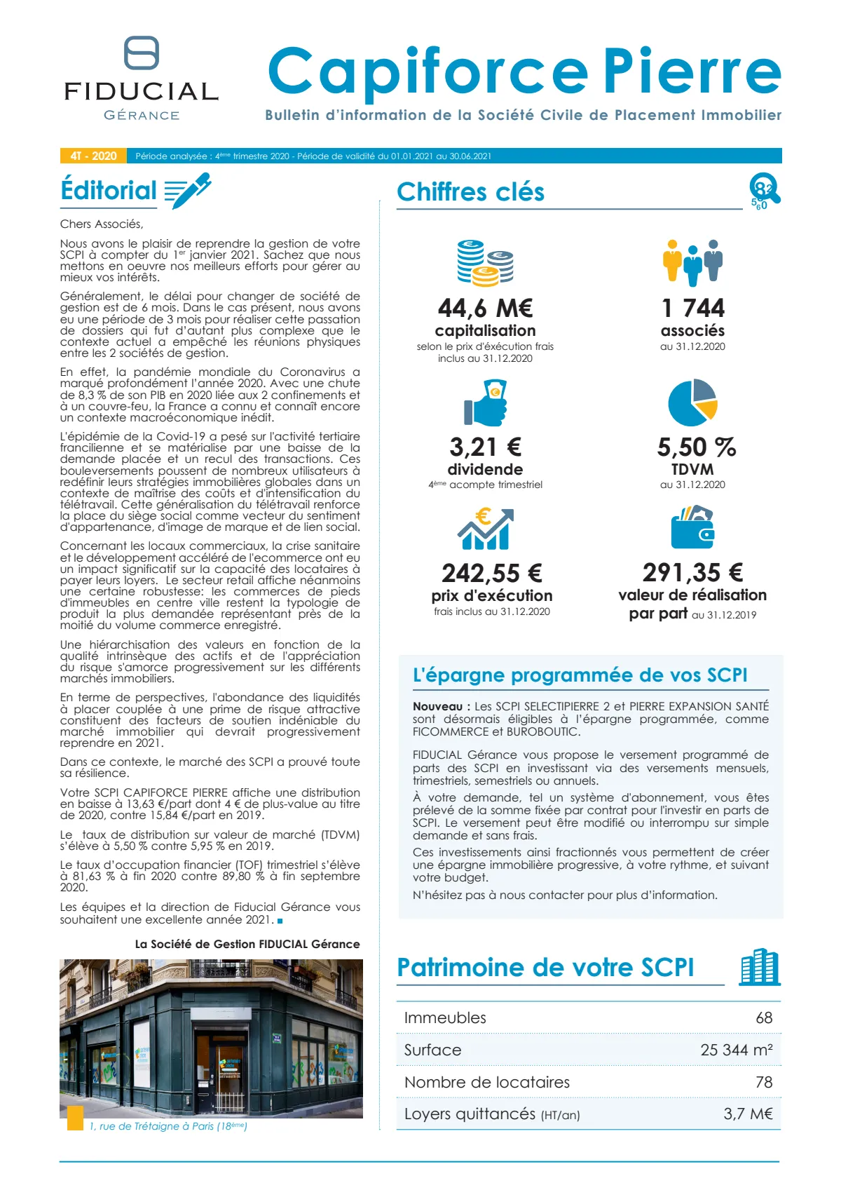 Bulletin trimestriel - 4ème trimestre 2020