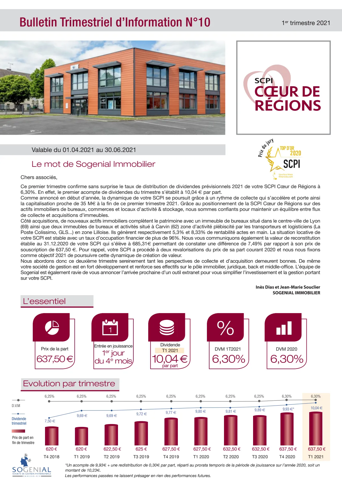 Bulletin trimestriel - 1er trimestre 2021