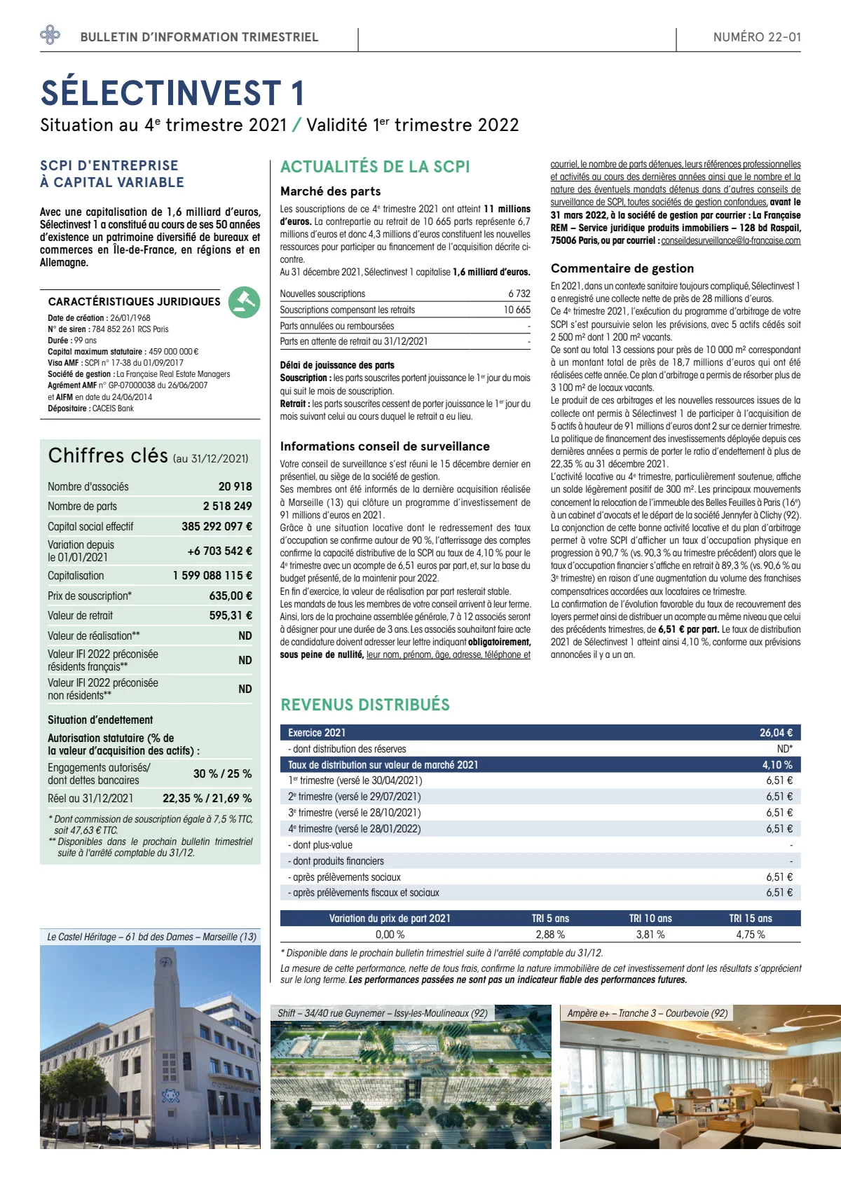 Bulletin trimestriel - 4ème trimestre 2021