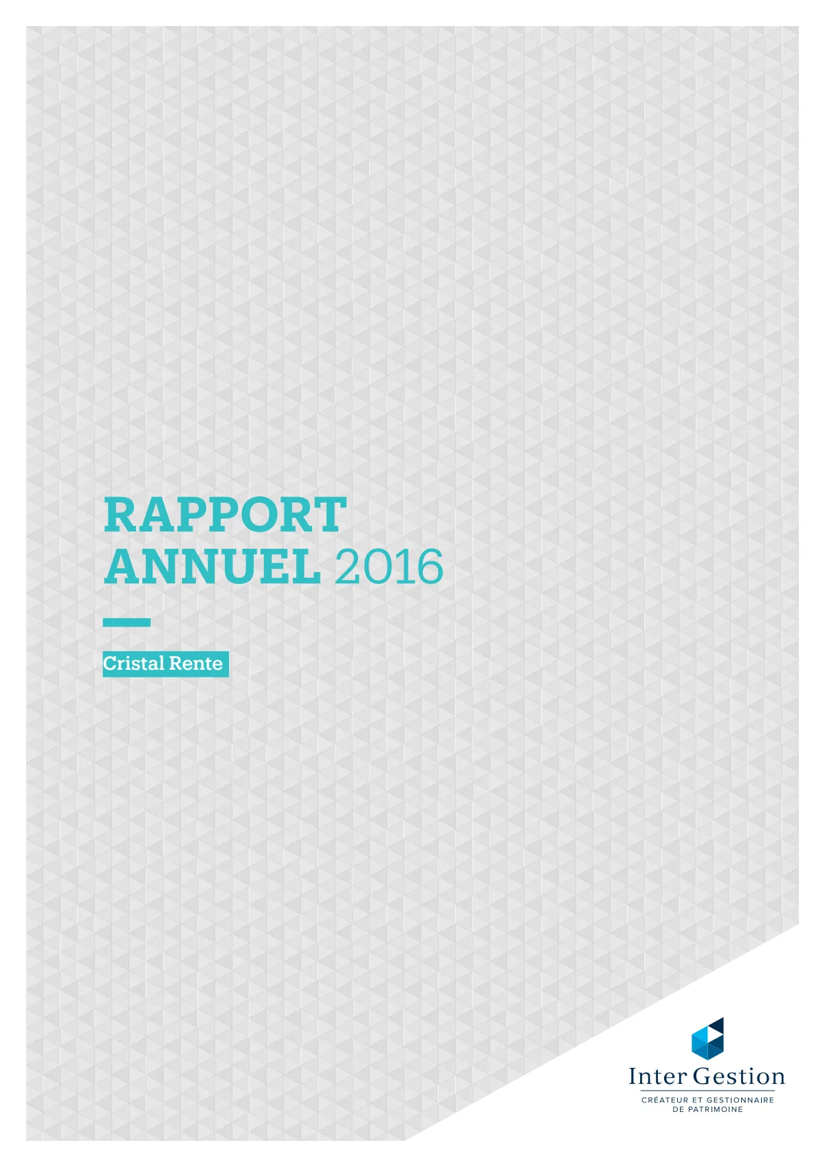 Rapport annuel - 2016