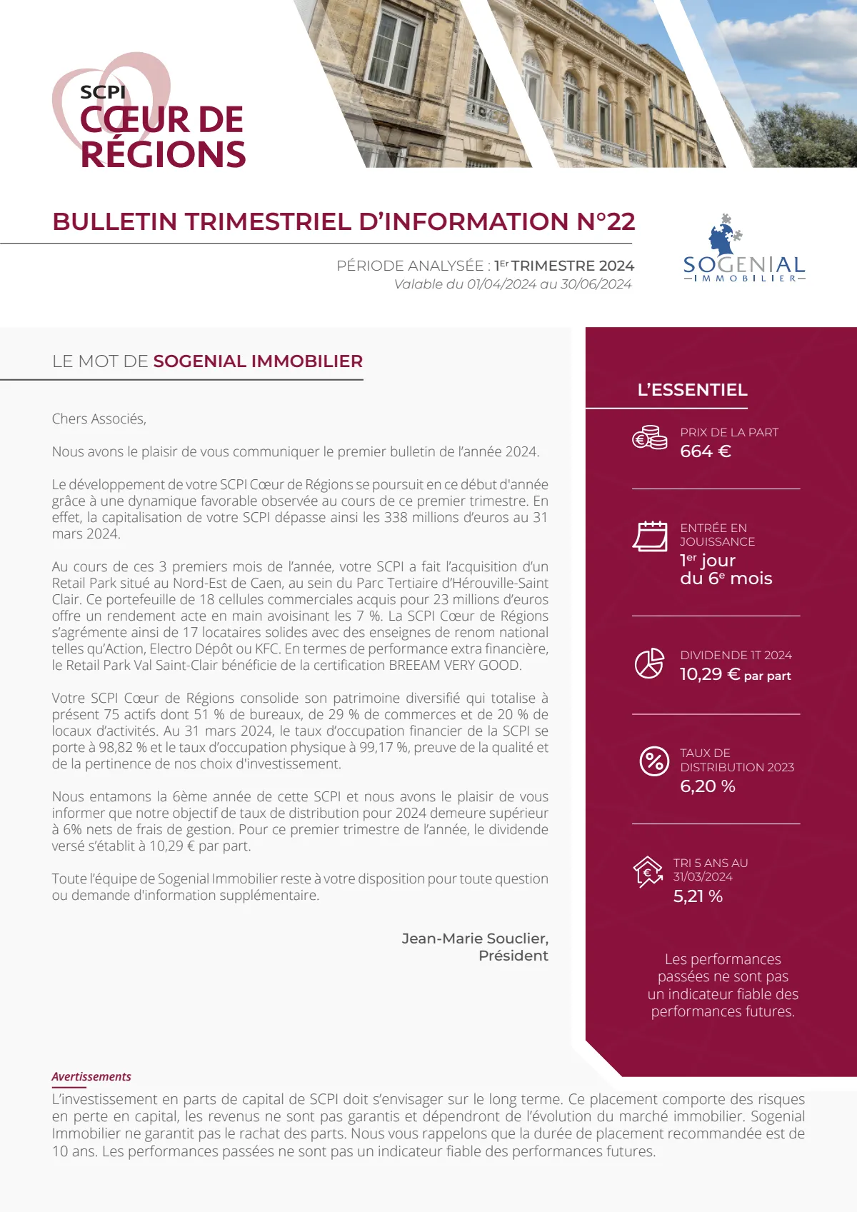 Bulletin trimestriel - 1er trimestre 2024