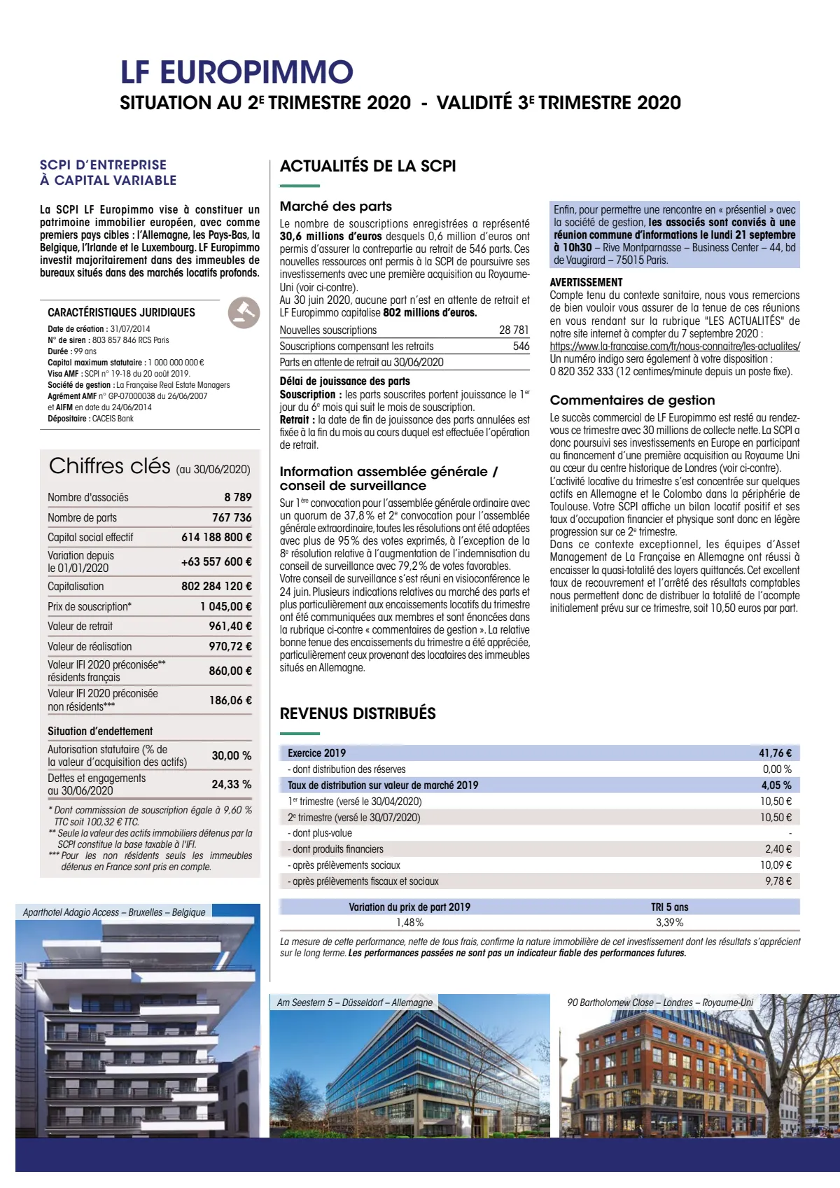 Bulletin trimestriel - 2ème trimestre 2020